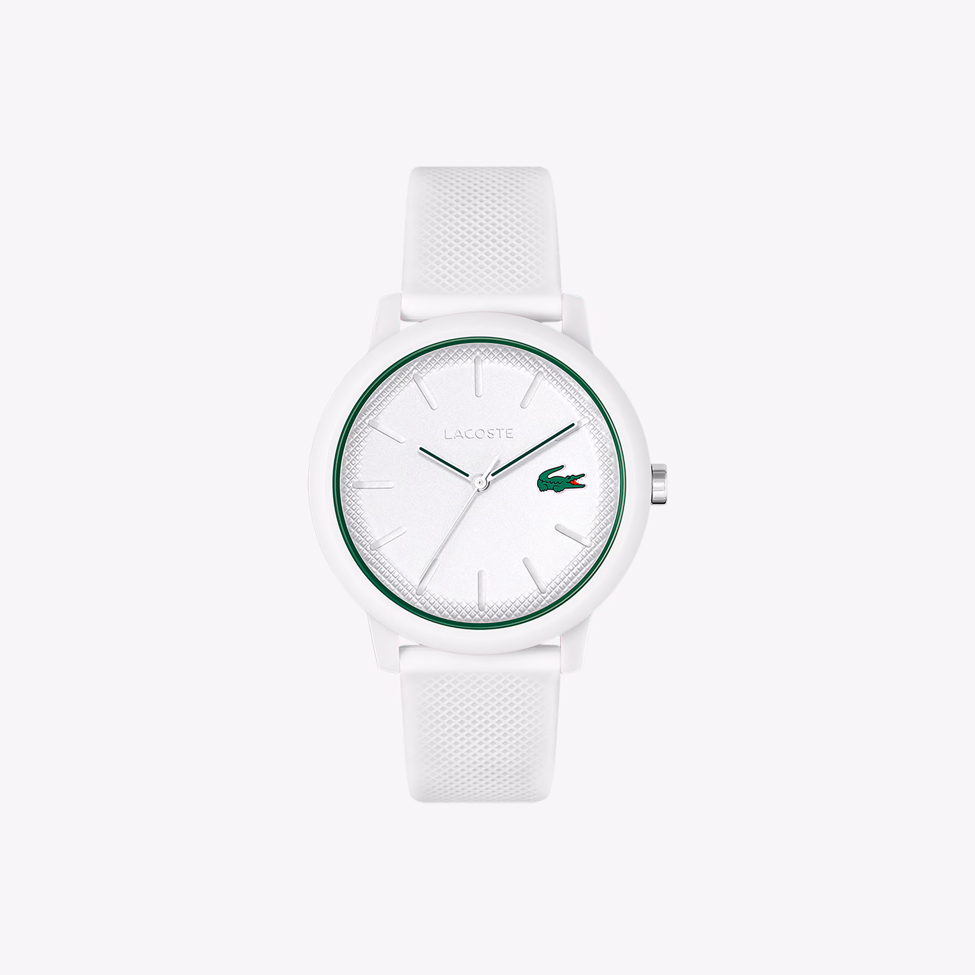 Men’s Lacoste.12.12 White Silicone Strap Watch