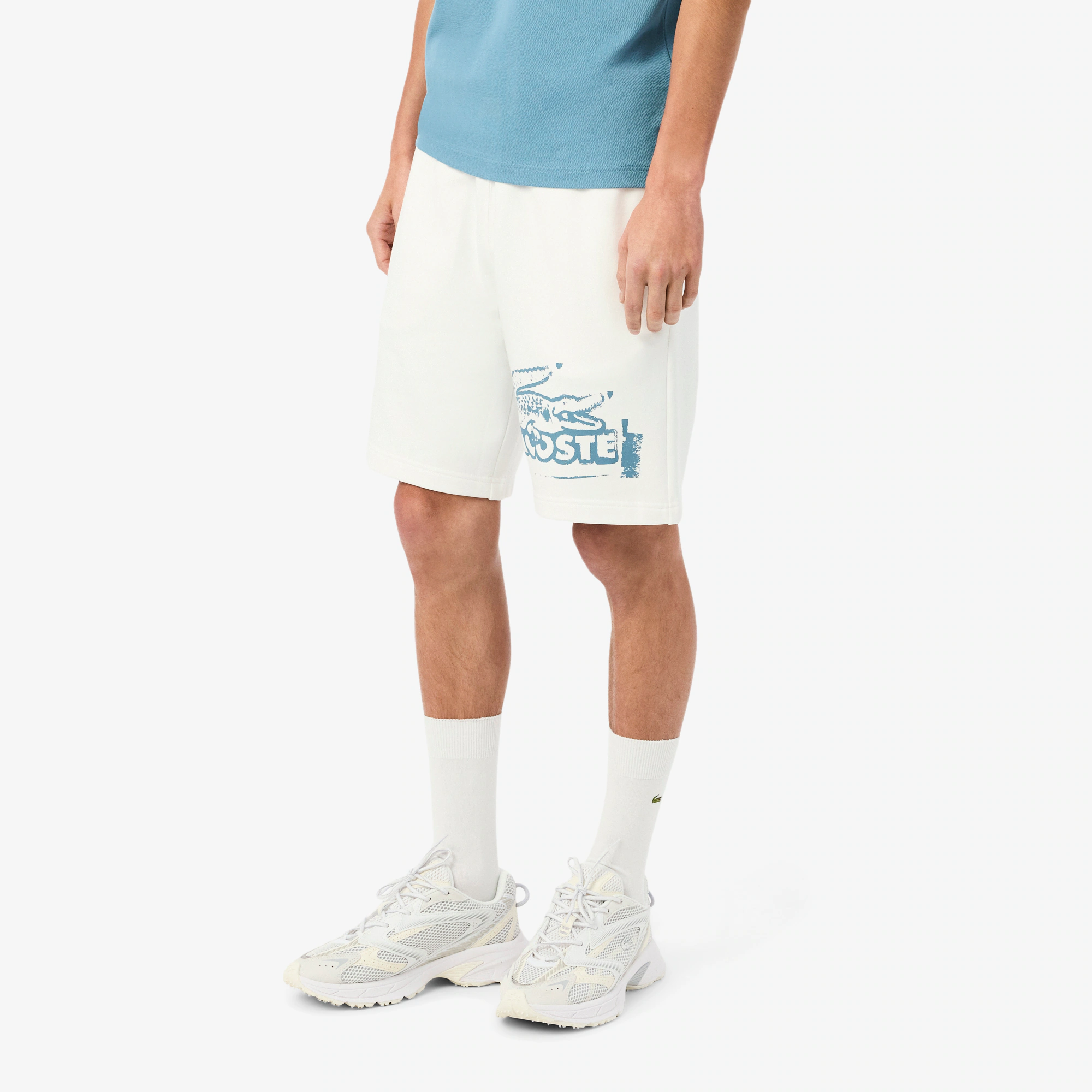 Men's Graphic Print Cotton Fleece Shorts