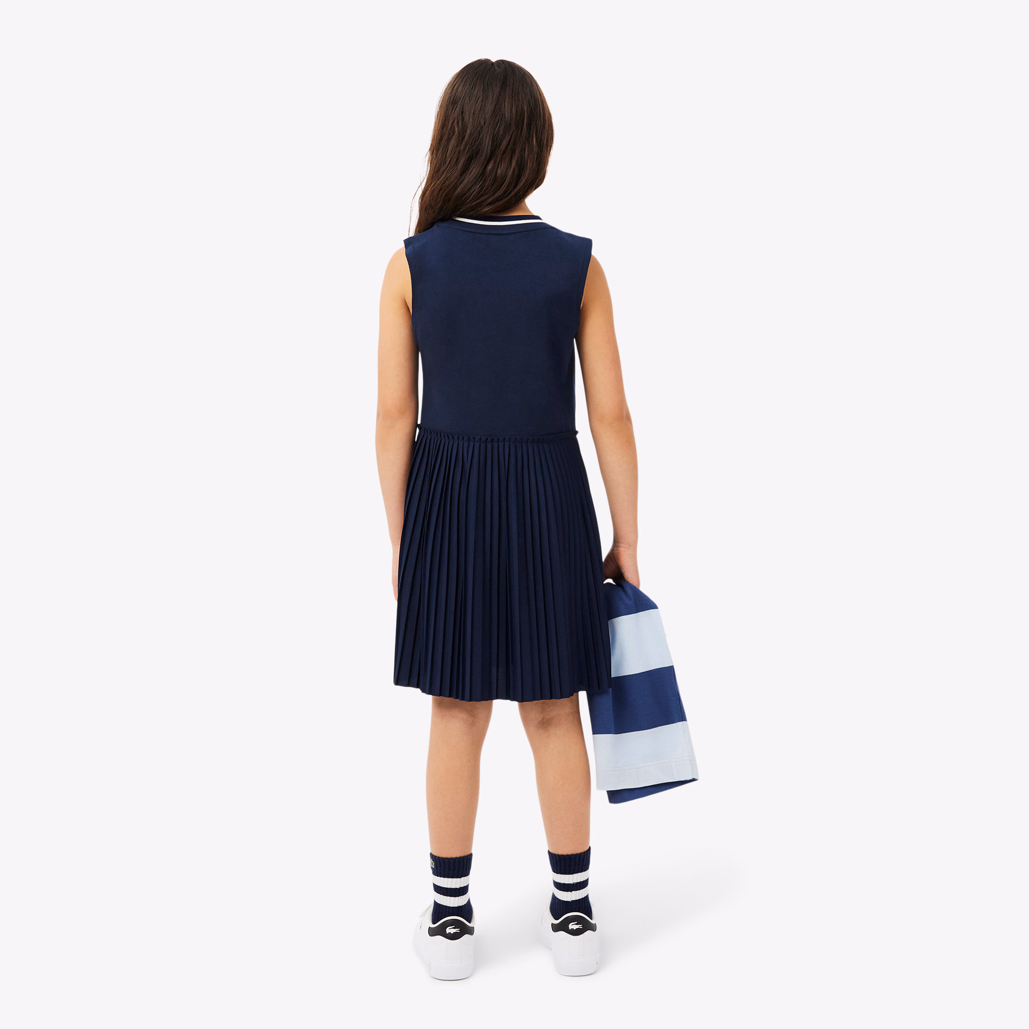 Kids' Sleeveless Pleated Jersey Dress