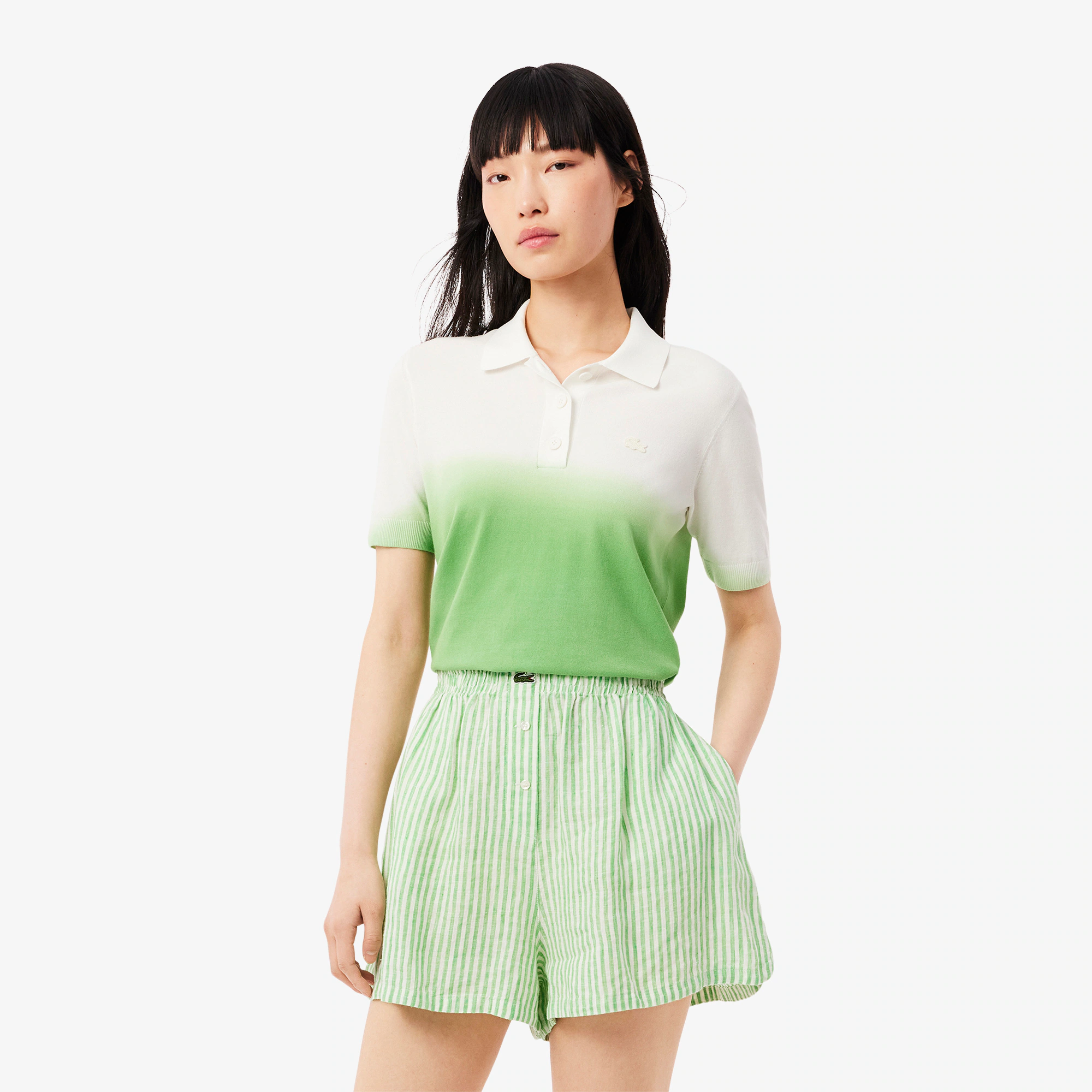 Women's Classic Fit Ombré Effect Knit Polo