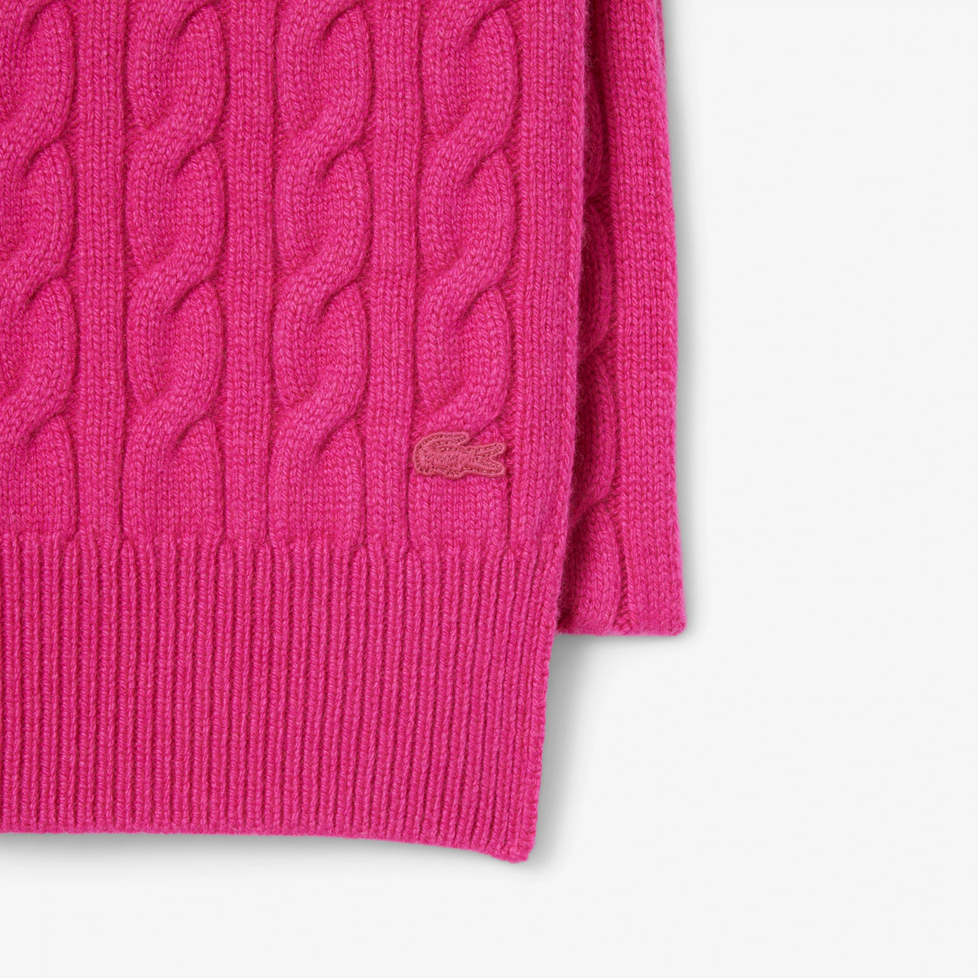 Runway Cable Knit Cashmere Scarf