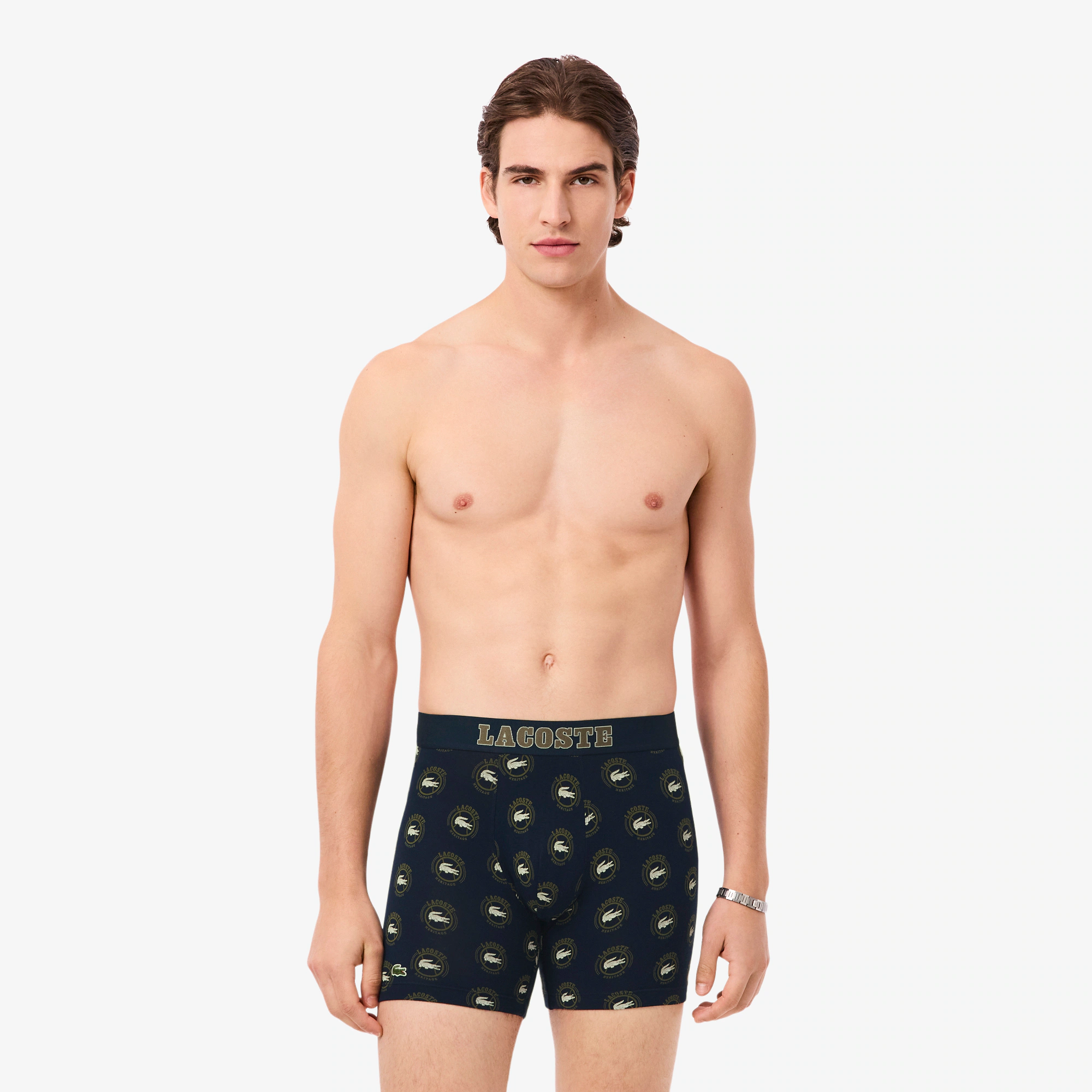 Men's Printed Stretch Cotton Boxer Briefs