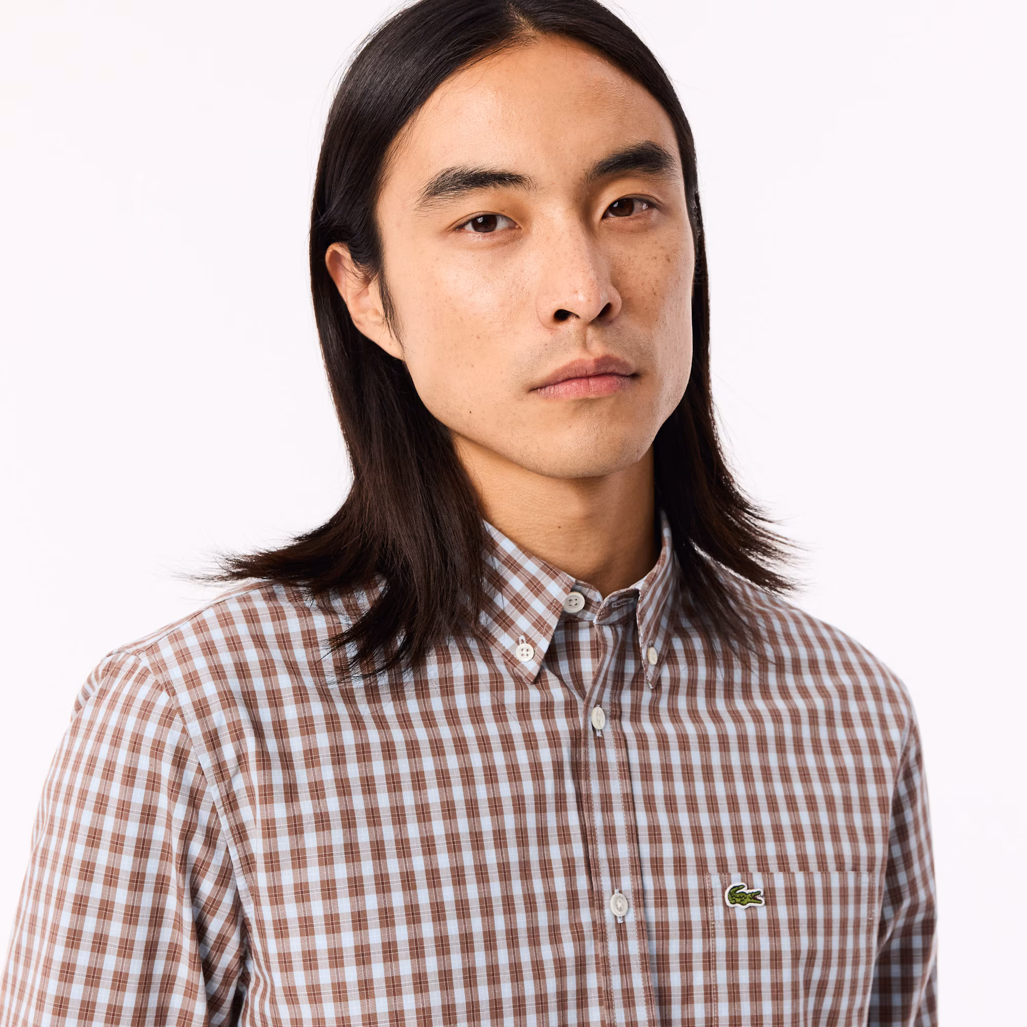Men's Regular Fit Plaid Poplin Shirt
