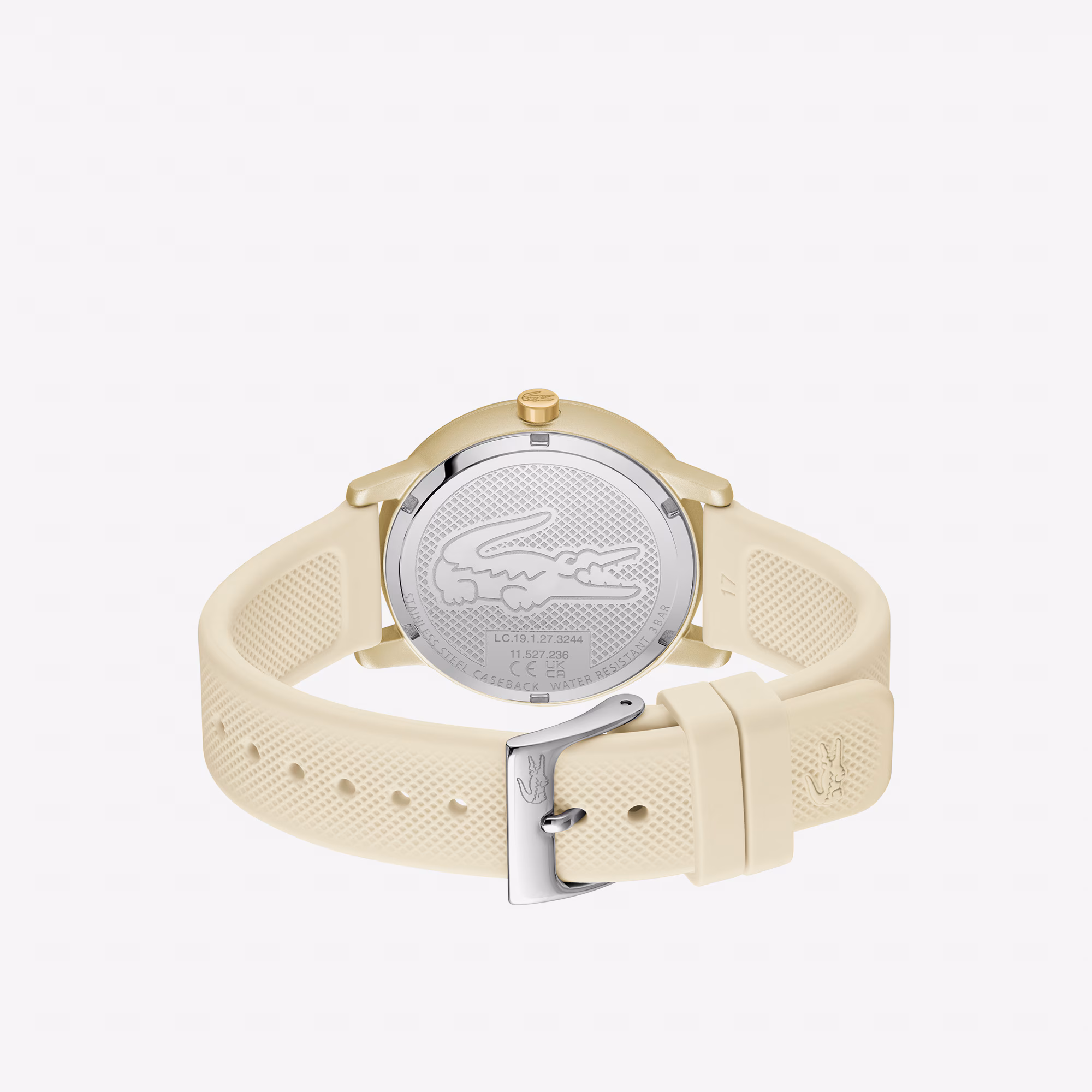 Women's Lacoste.12.12 Go 3 Hands Champagne Silicone Watch