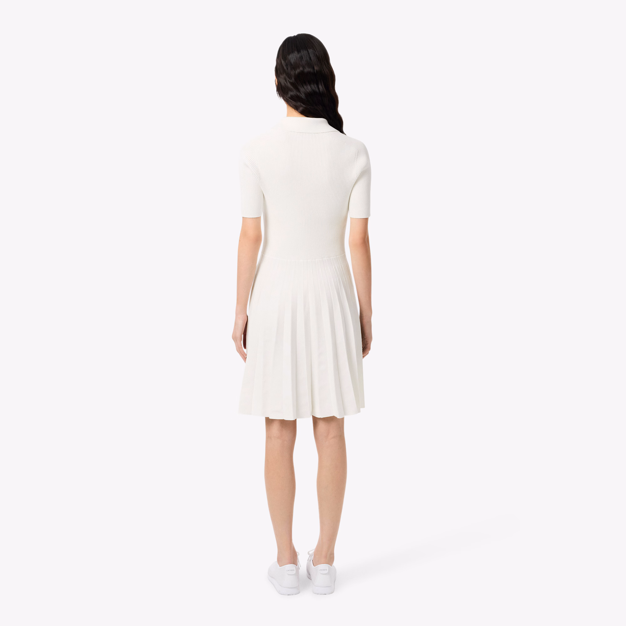 Women's Pleated Polo Collar Dress