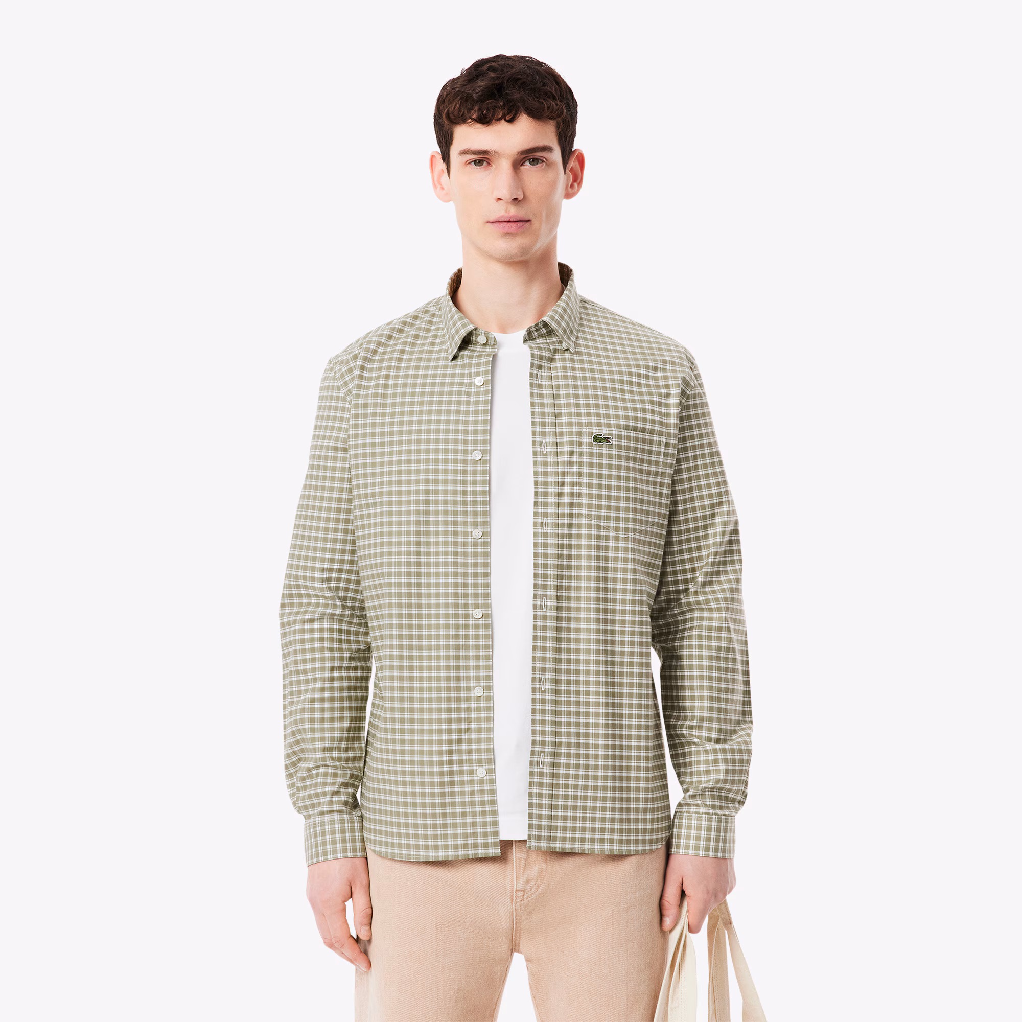 Men's Regular Fit Stretch Plaid Shirt