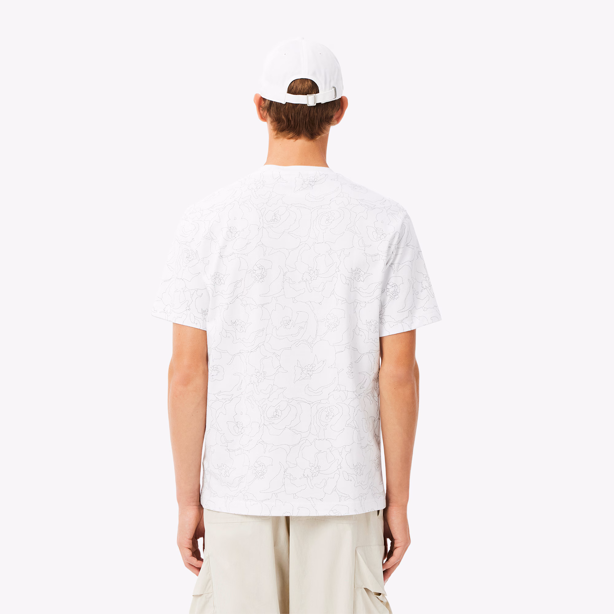 Men's Heavy Cotton Flower Print T-Shirt