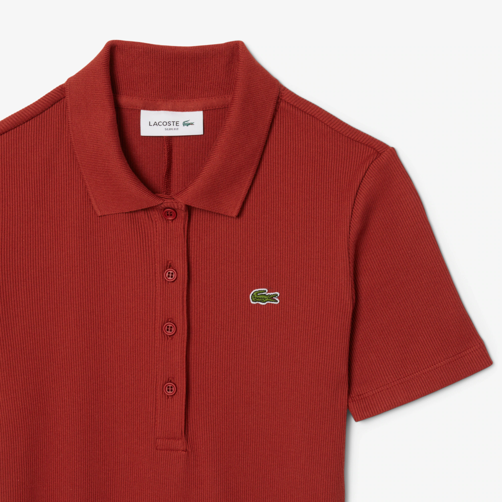 Women's Long Ribbed Cotton Polo Dress