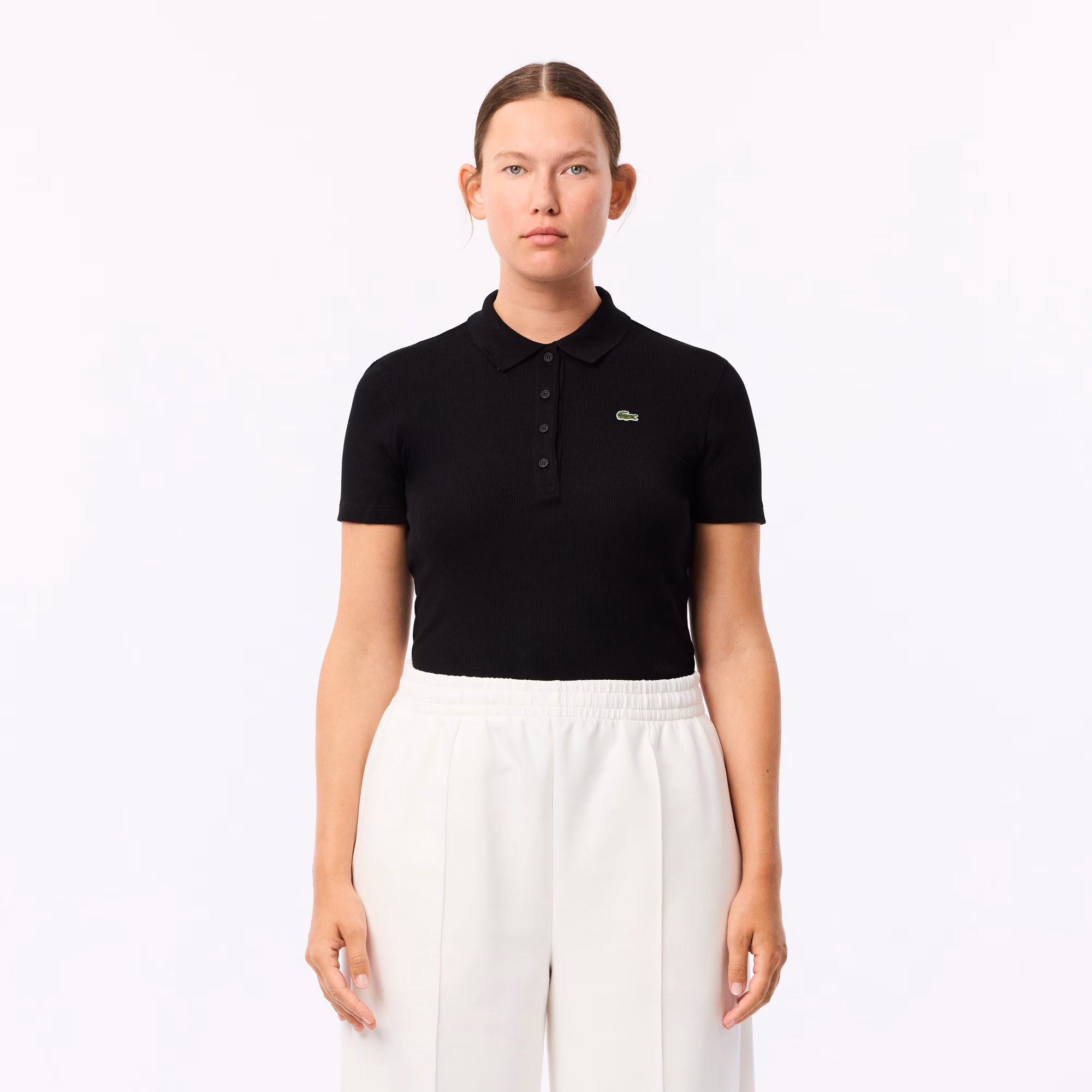 Women's Slim Fit L.12.D Ribbed Cotton Polo