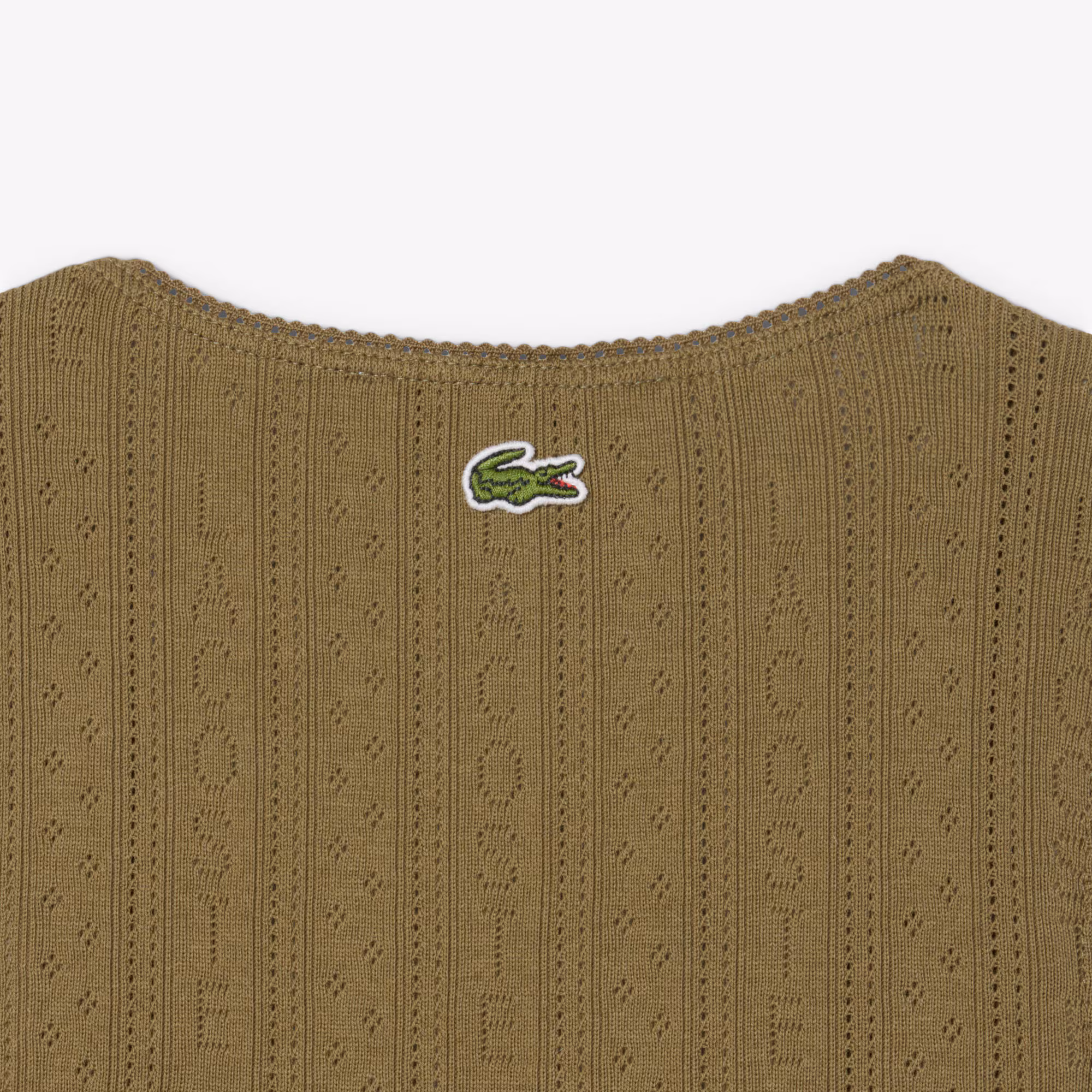 Women's Slim Fit Pointelle Knit Cotton Tank Top