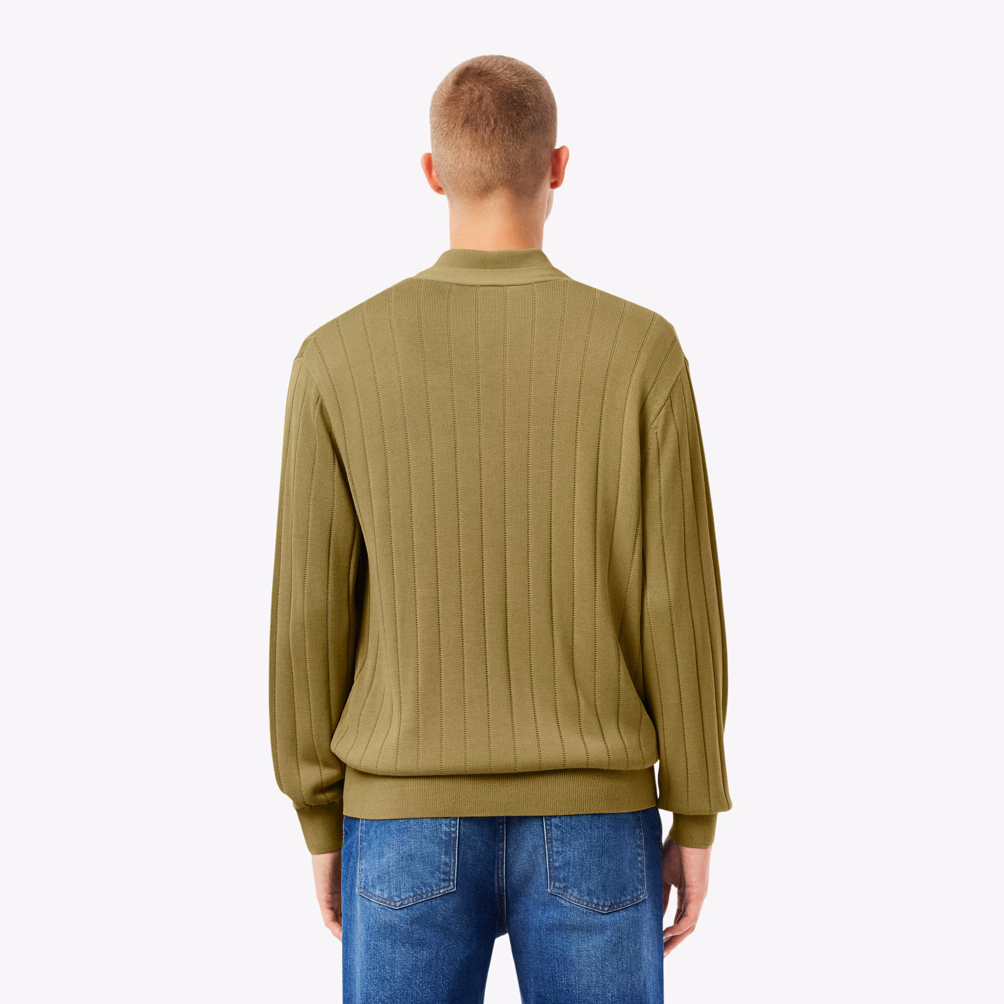 Men's Fluid Rib Knit Cardigan