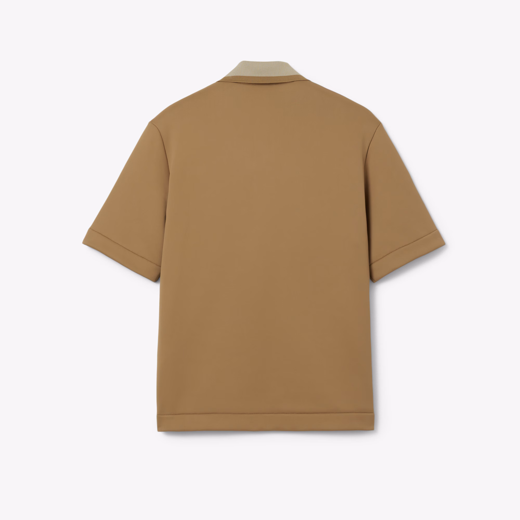 Runway Badge Accent Oversized Satin Polo Shirt