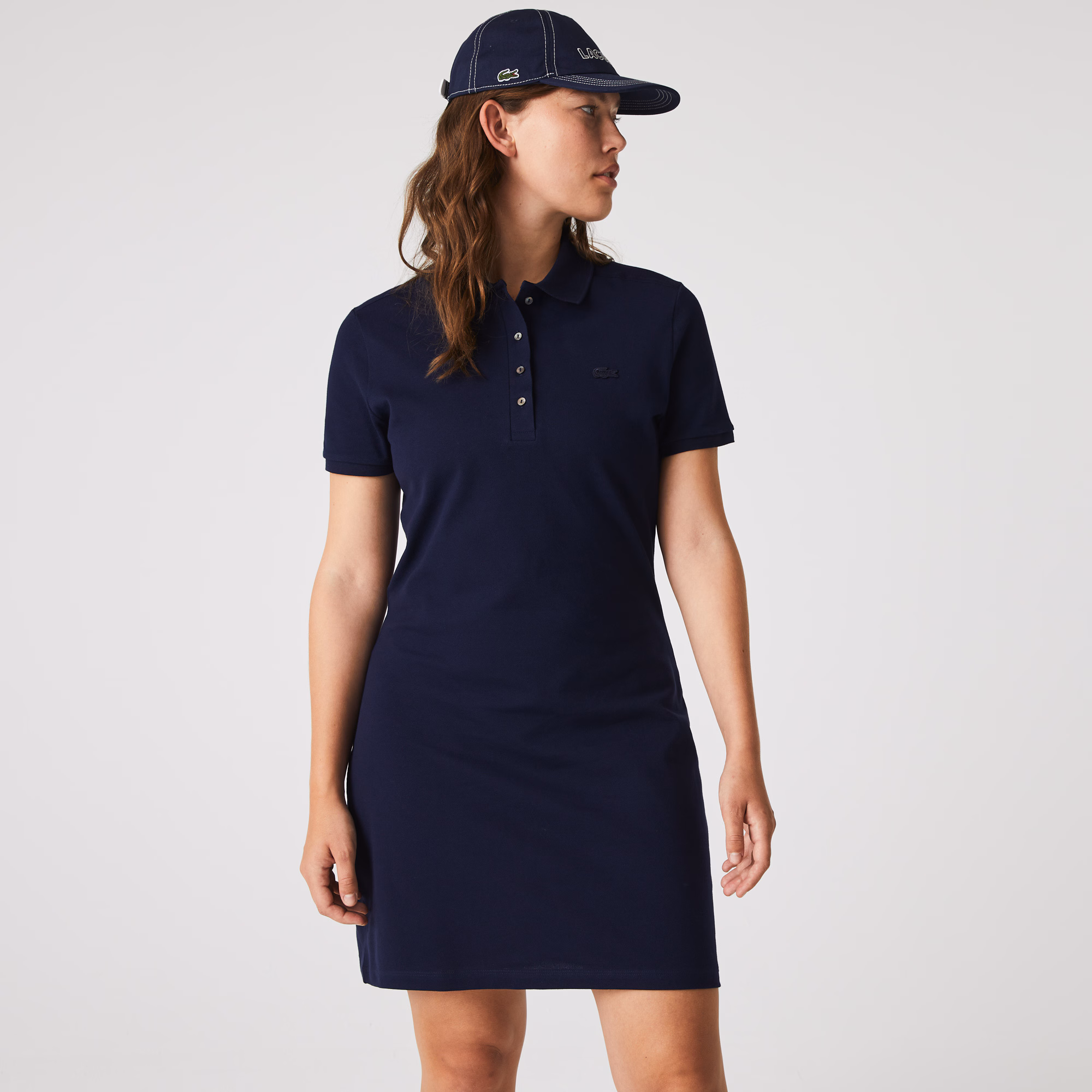Women's Slim Fit Stretch Mini Piqué Polo Dress