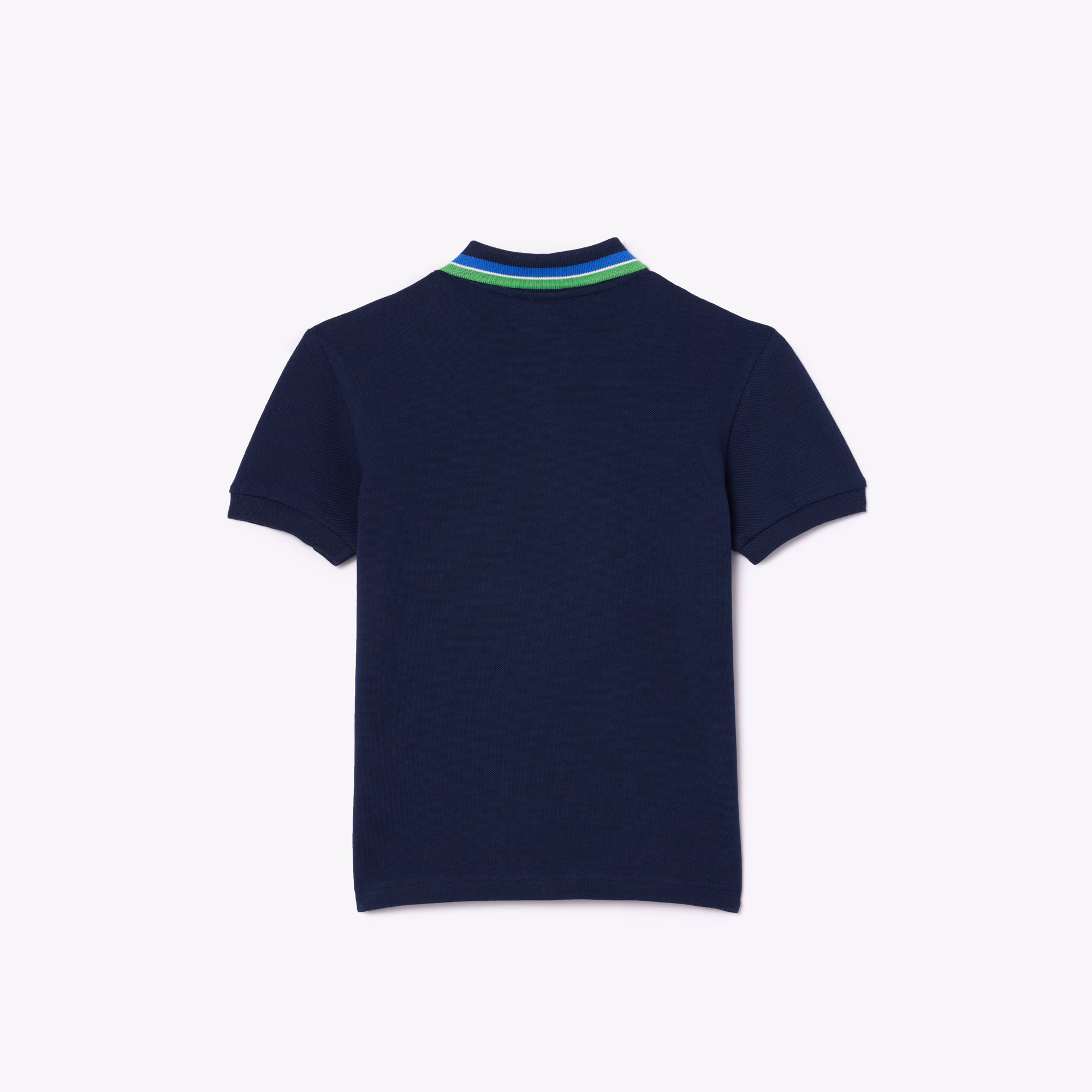 Kids' Stripe Collar Petit Piqué Polo