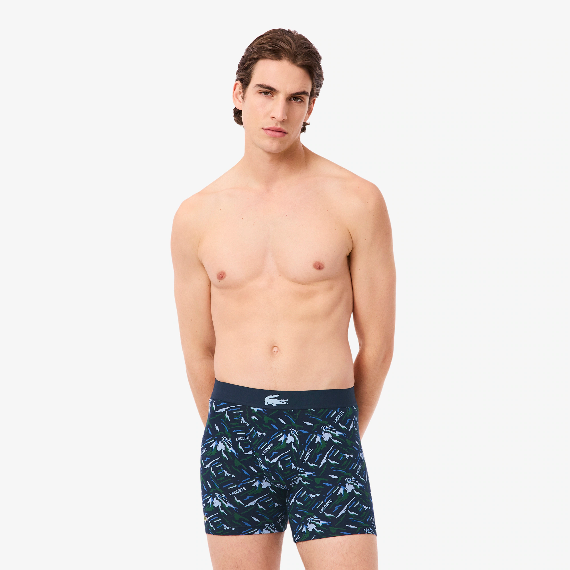 Men's Printed Stretch Cotton Boxer Briefs