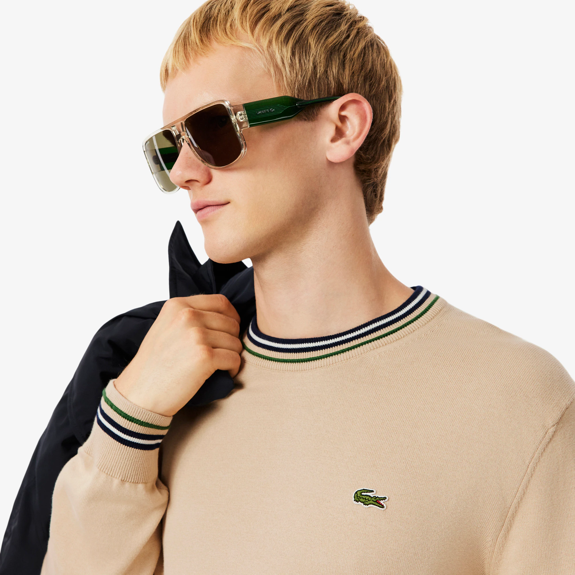 Men's Striped Cotton Jersey Sweater