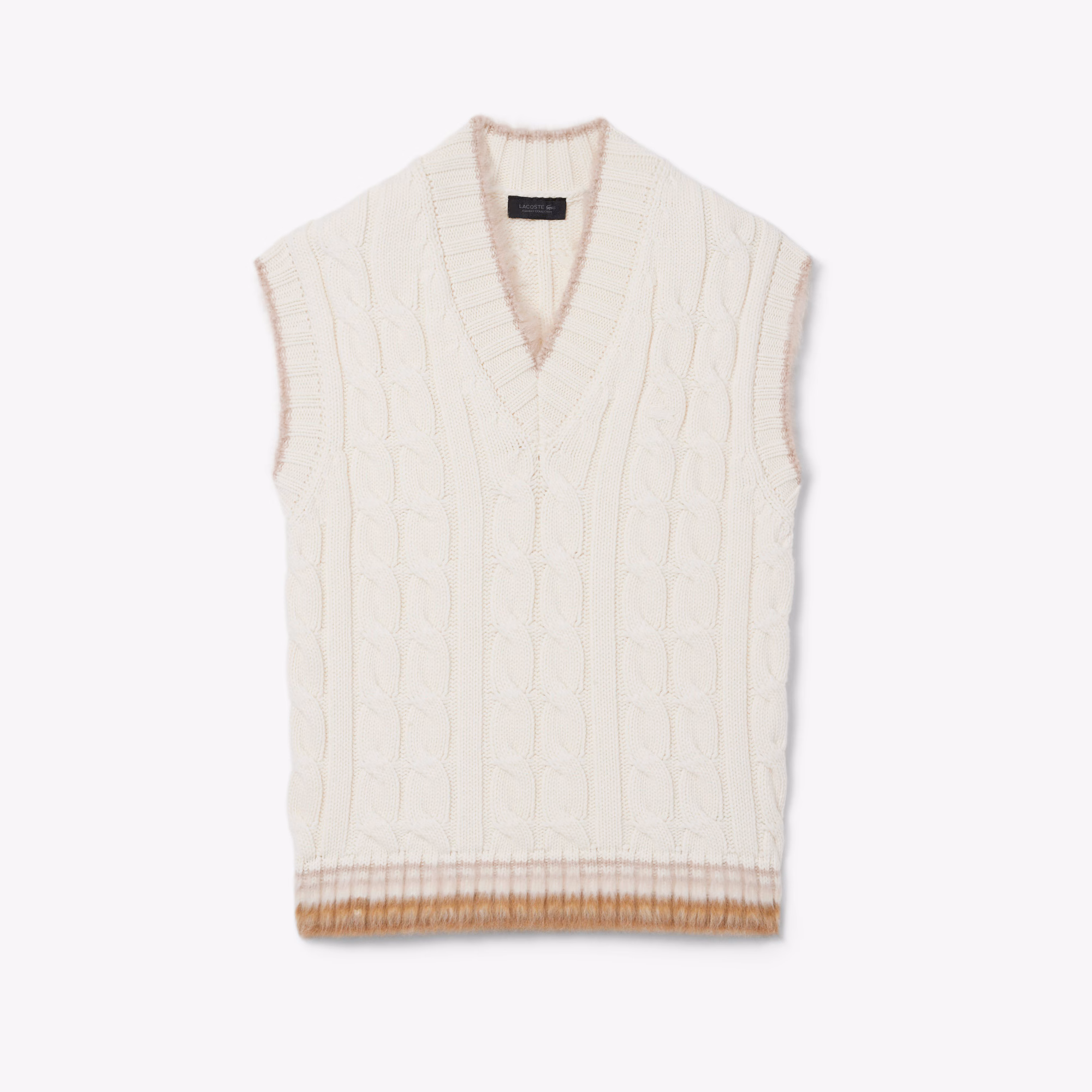 Runway Cable Knit Wool Sweater Vest