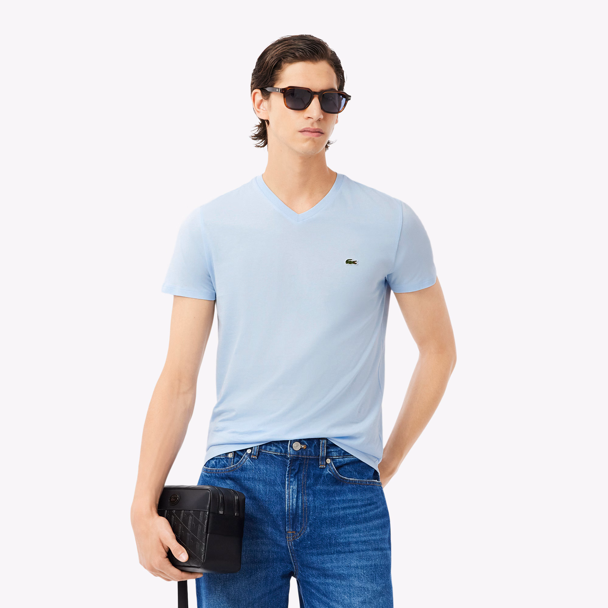 Men's Lightweight Pima Cotton V-Neck T-Shirt