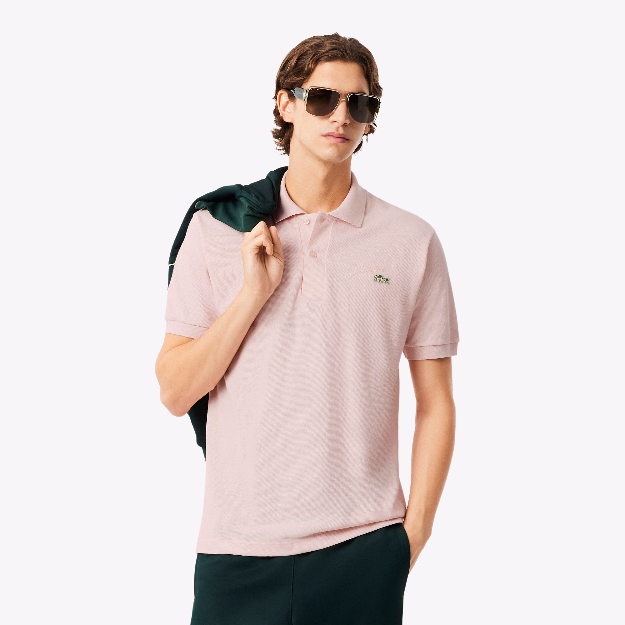 Men's Classic Fit Embroidery Detail Piqué Polo