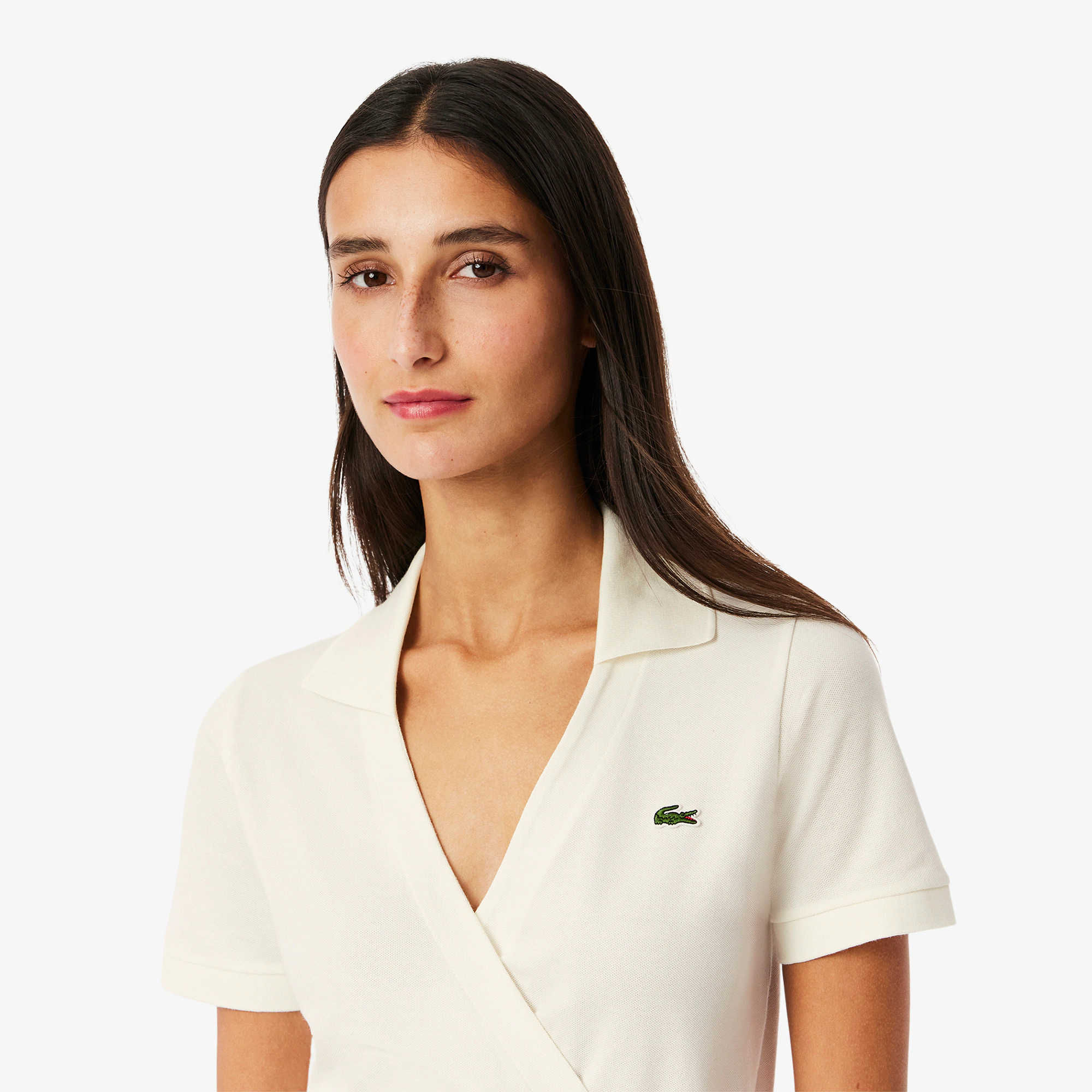 Women's Stretch Mini Piqué Wrap Dress