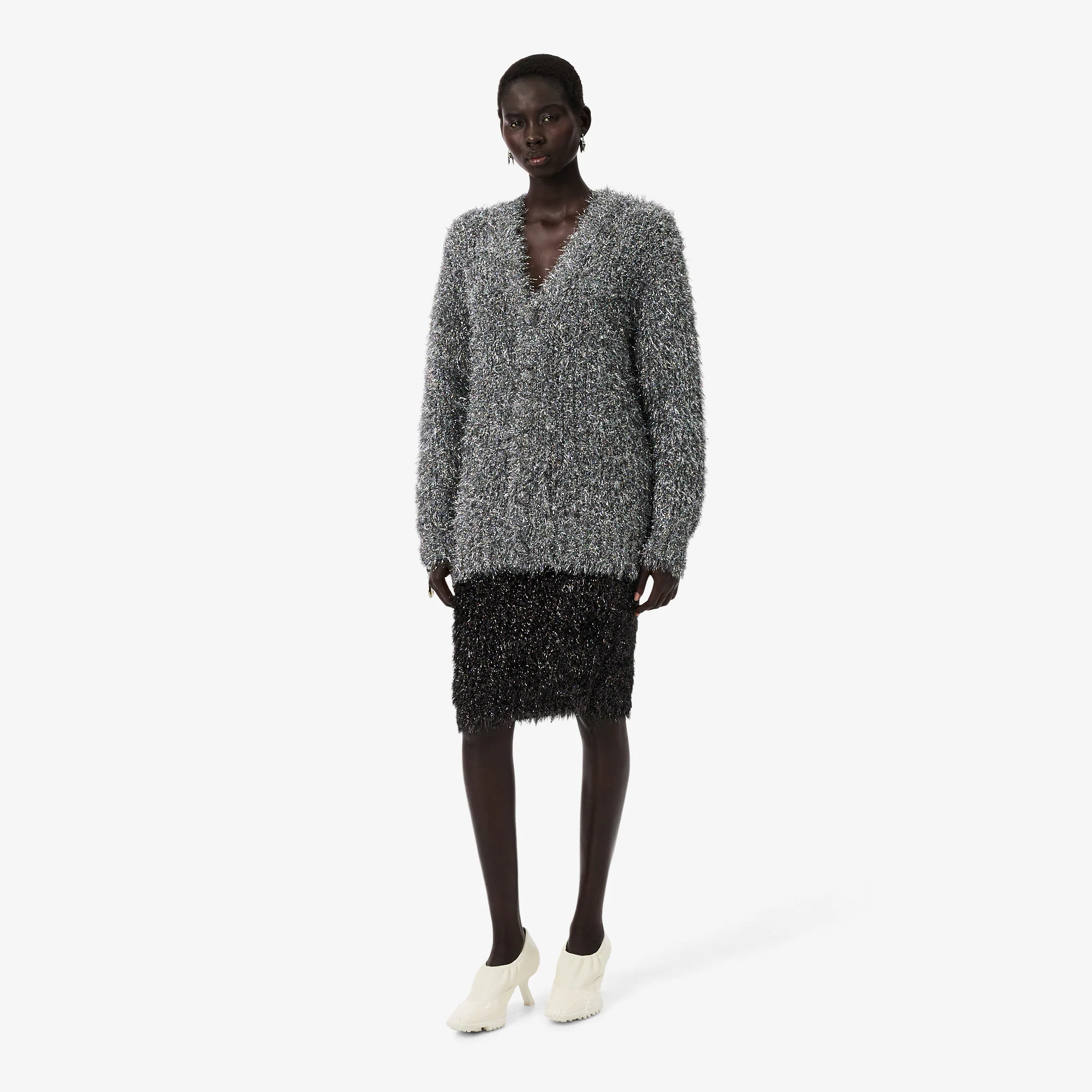 Runway Lurex Knit Skirt