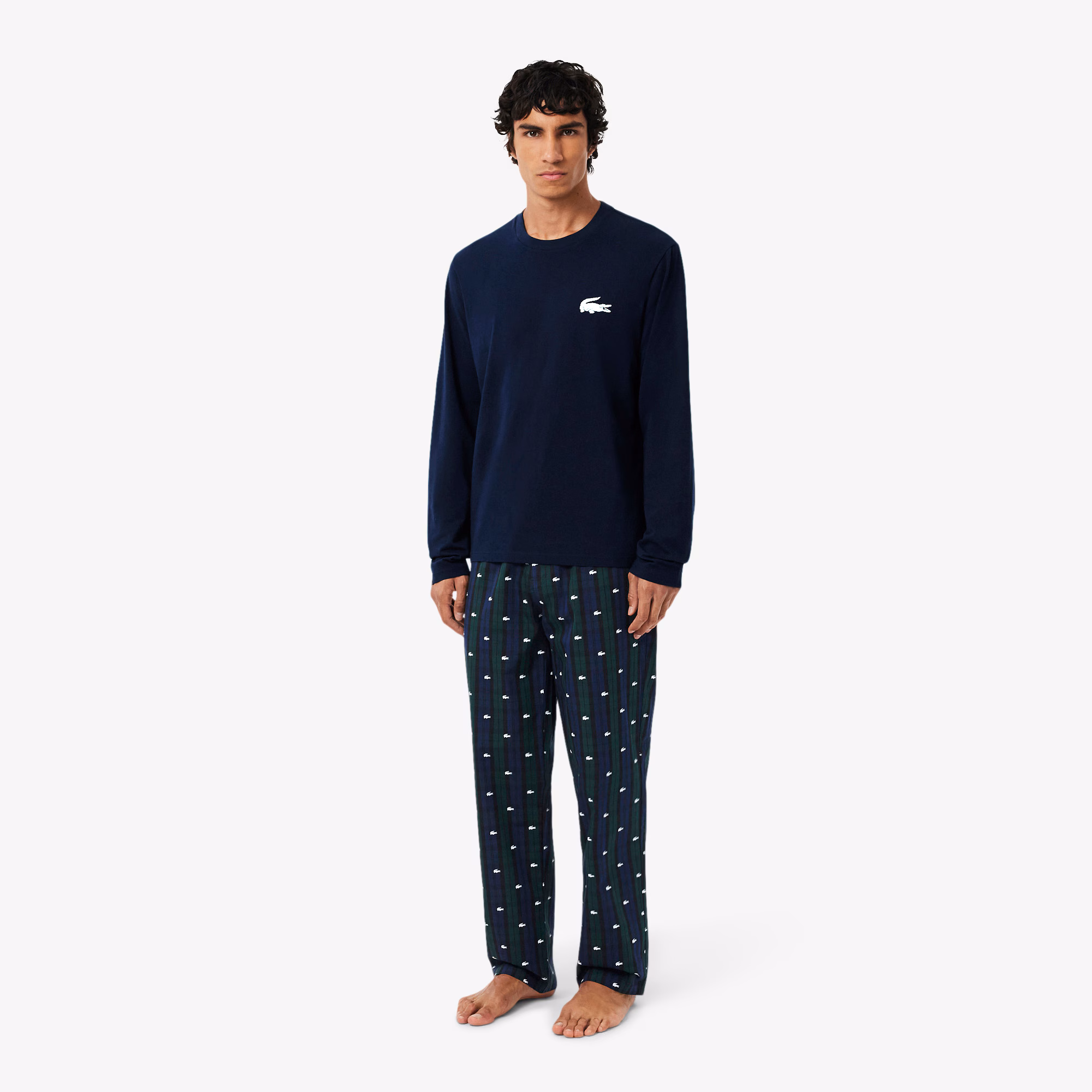 Men's Cotton Plaid Pajama Set