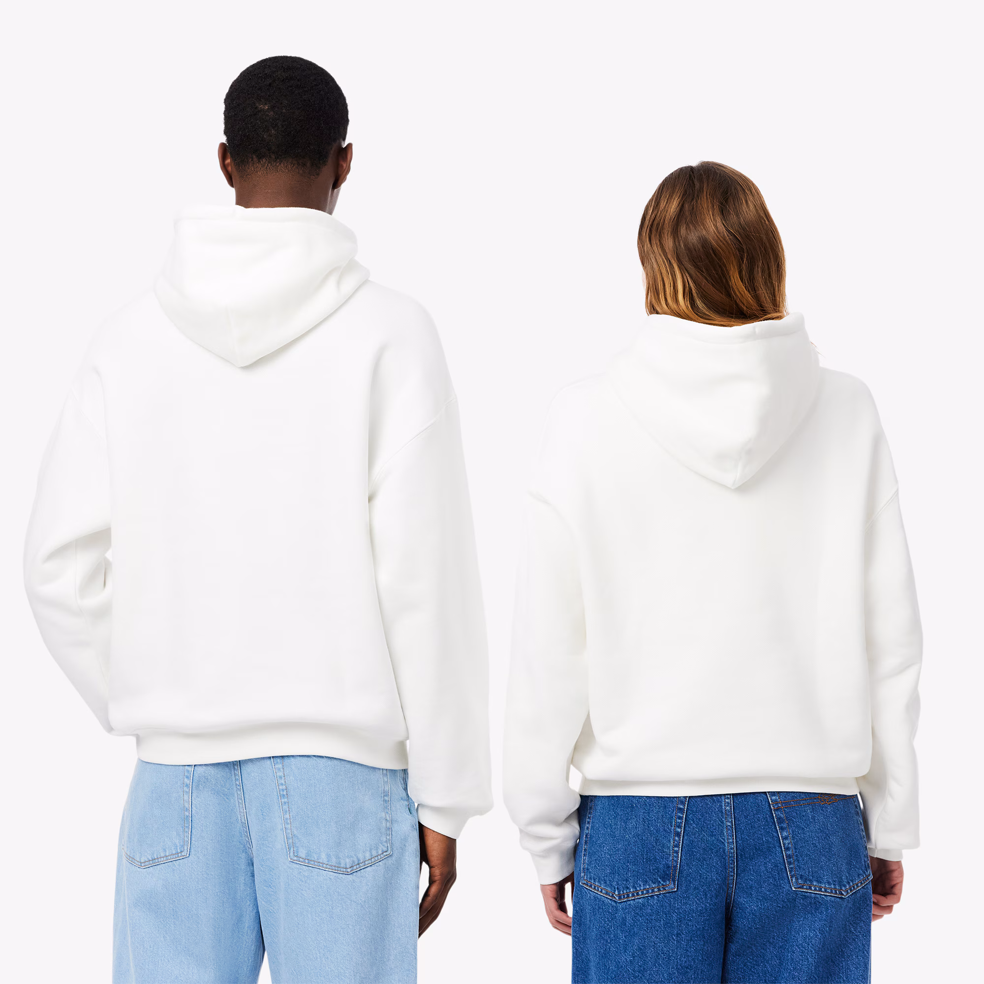 Unisex Loose Fit Badge Accent Hoodie