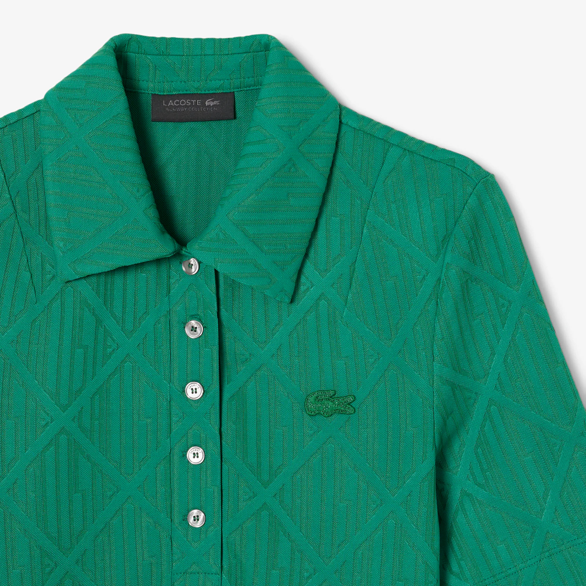 Women's Runway Slim Fit Monogram Jacquard Polo