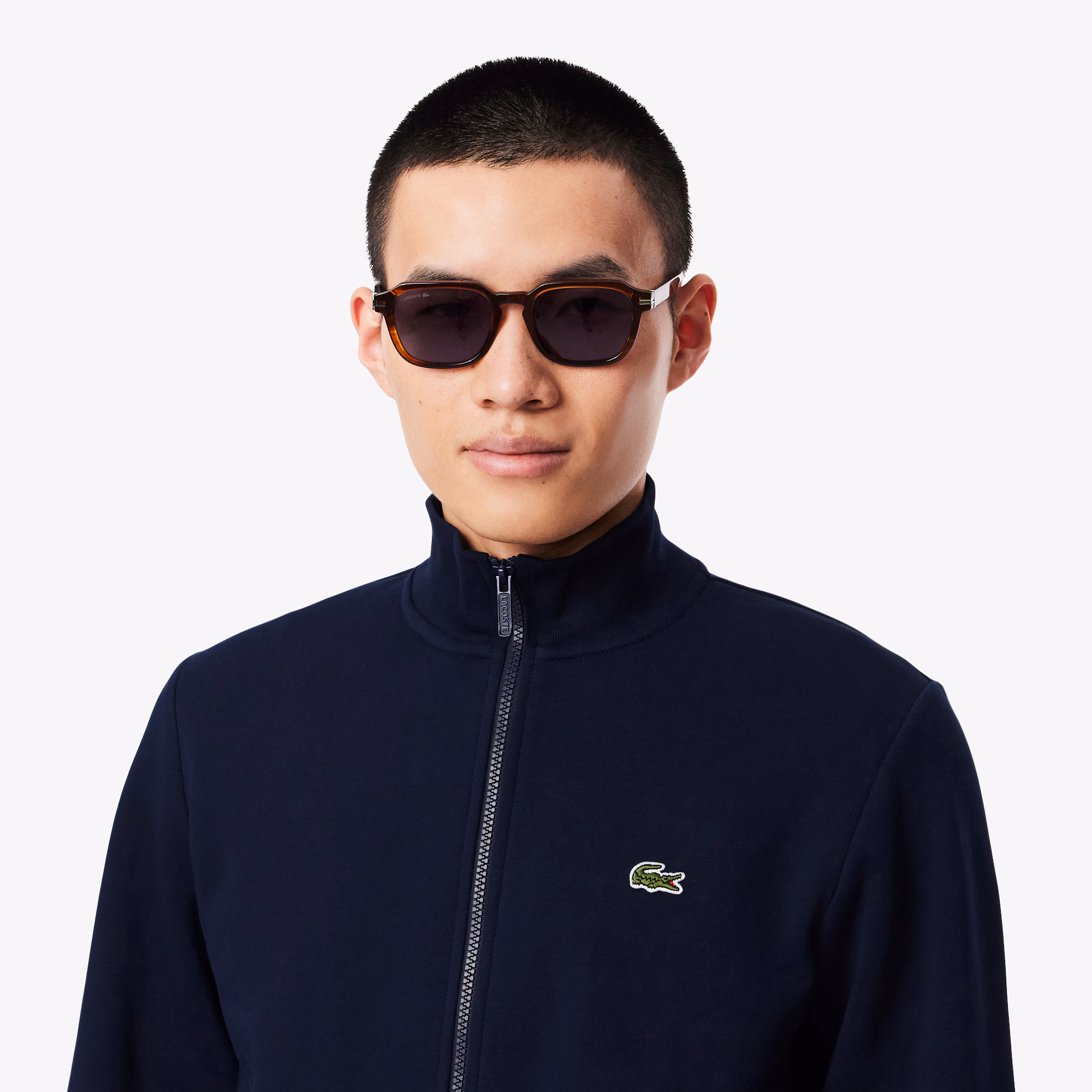 Men's Zip-Up High-Neck Fleece Sweatshirt