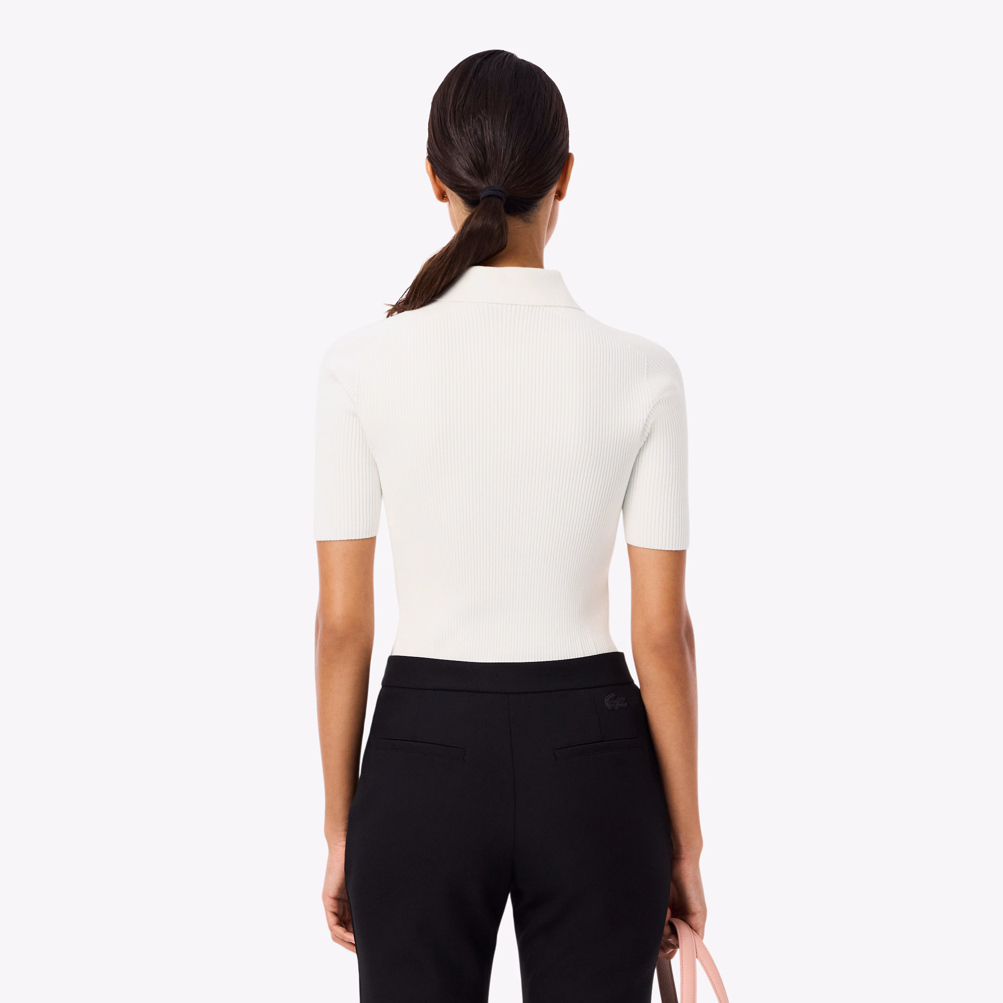 Women's 3D Ribbed Knit Polo