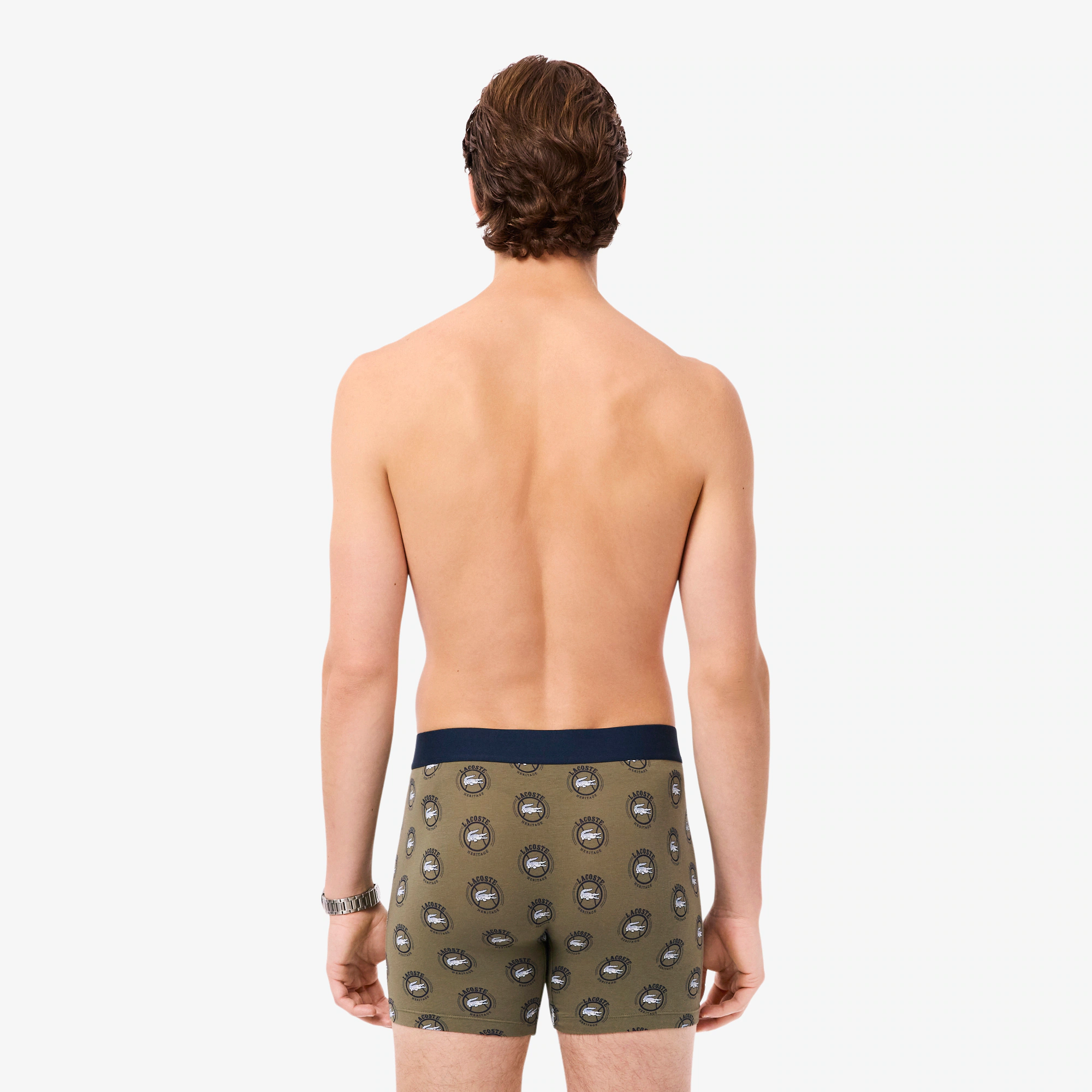 Men's Printed Stretch Cotton Boxer Briefs