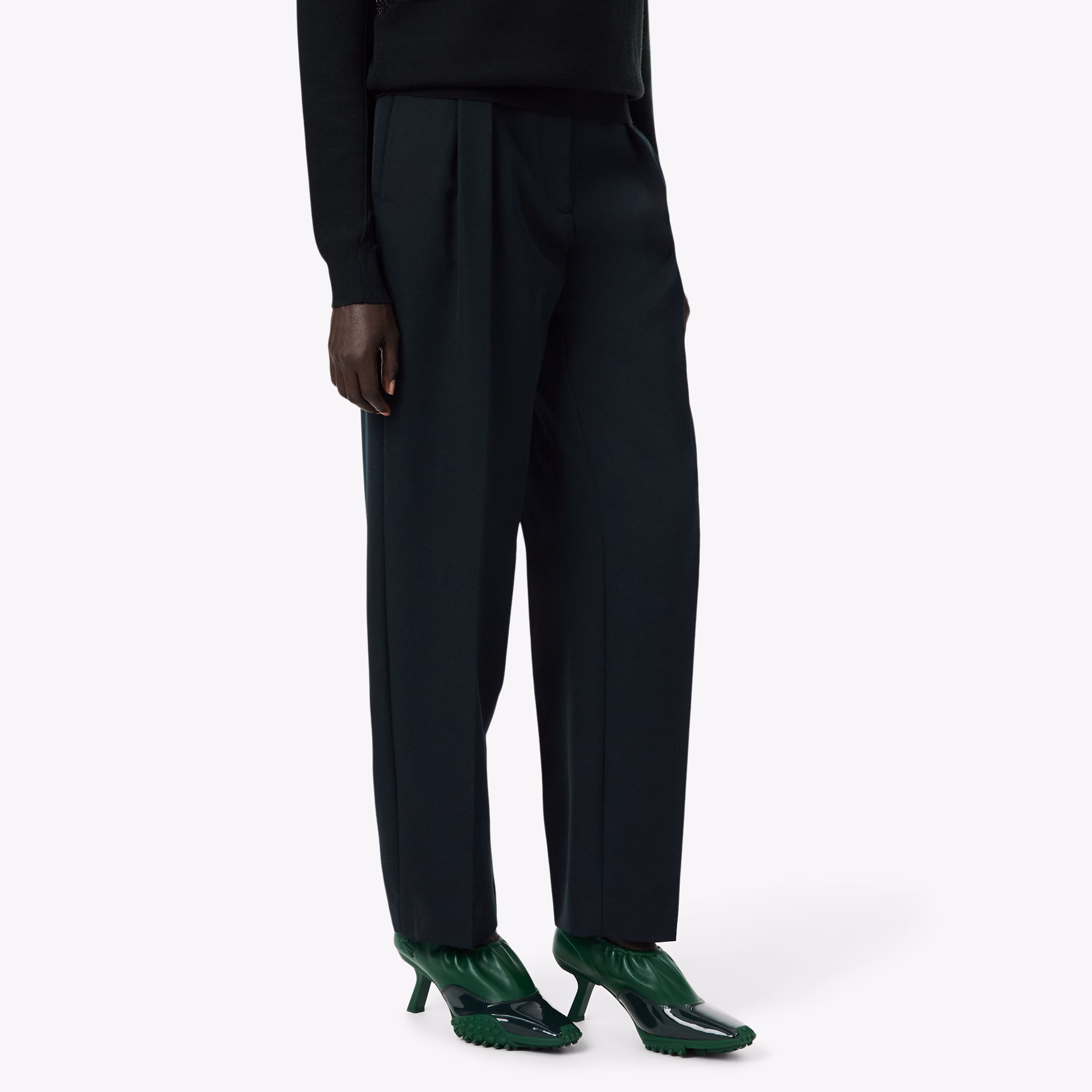 Runway Straight Fit Tailored Wool Pants