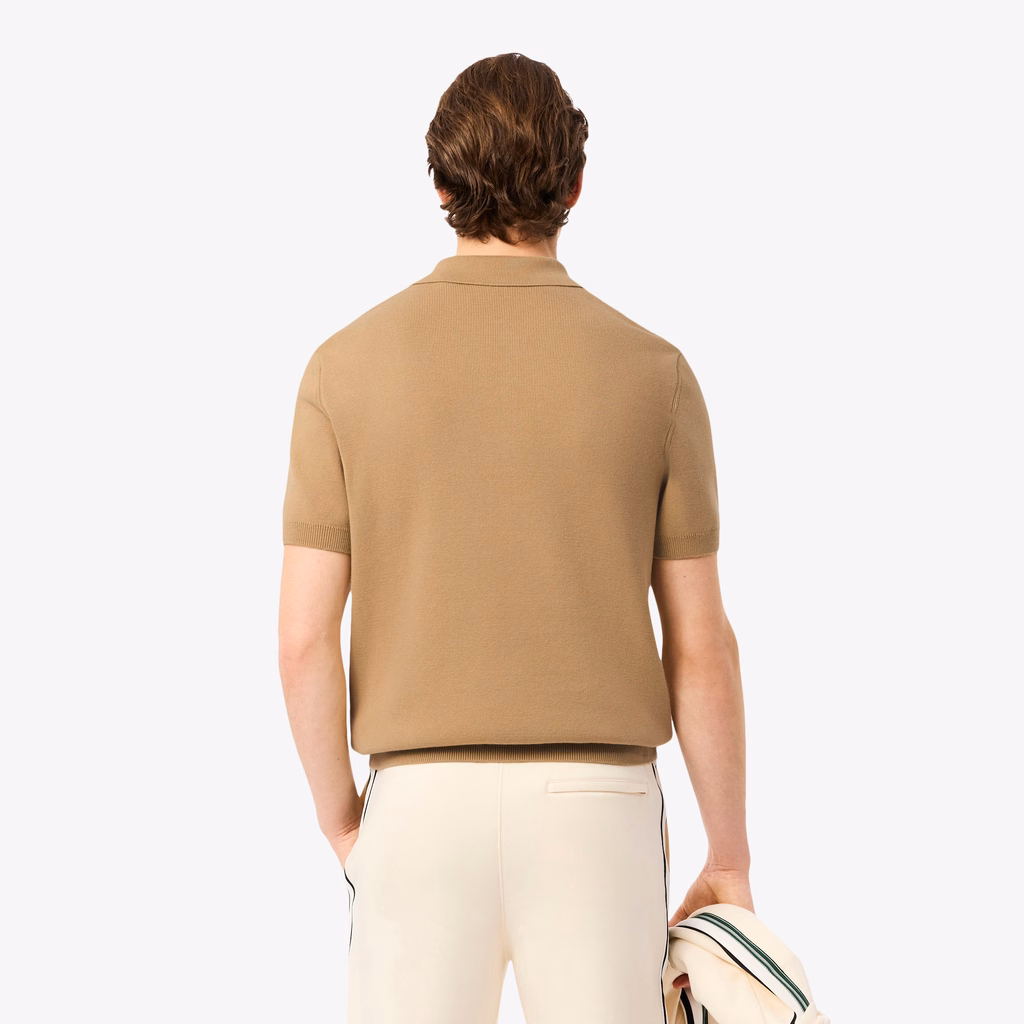 Men's Made In France Striped Polo Collar Sweater