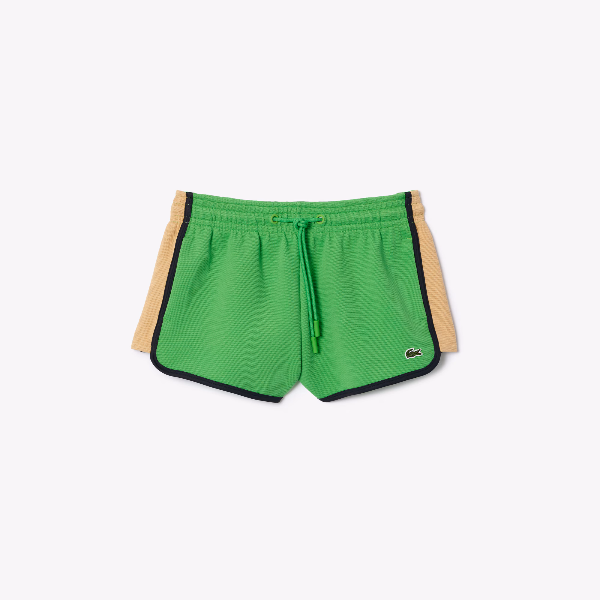 Women's Contrast Panel Piqué Shorts