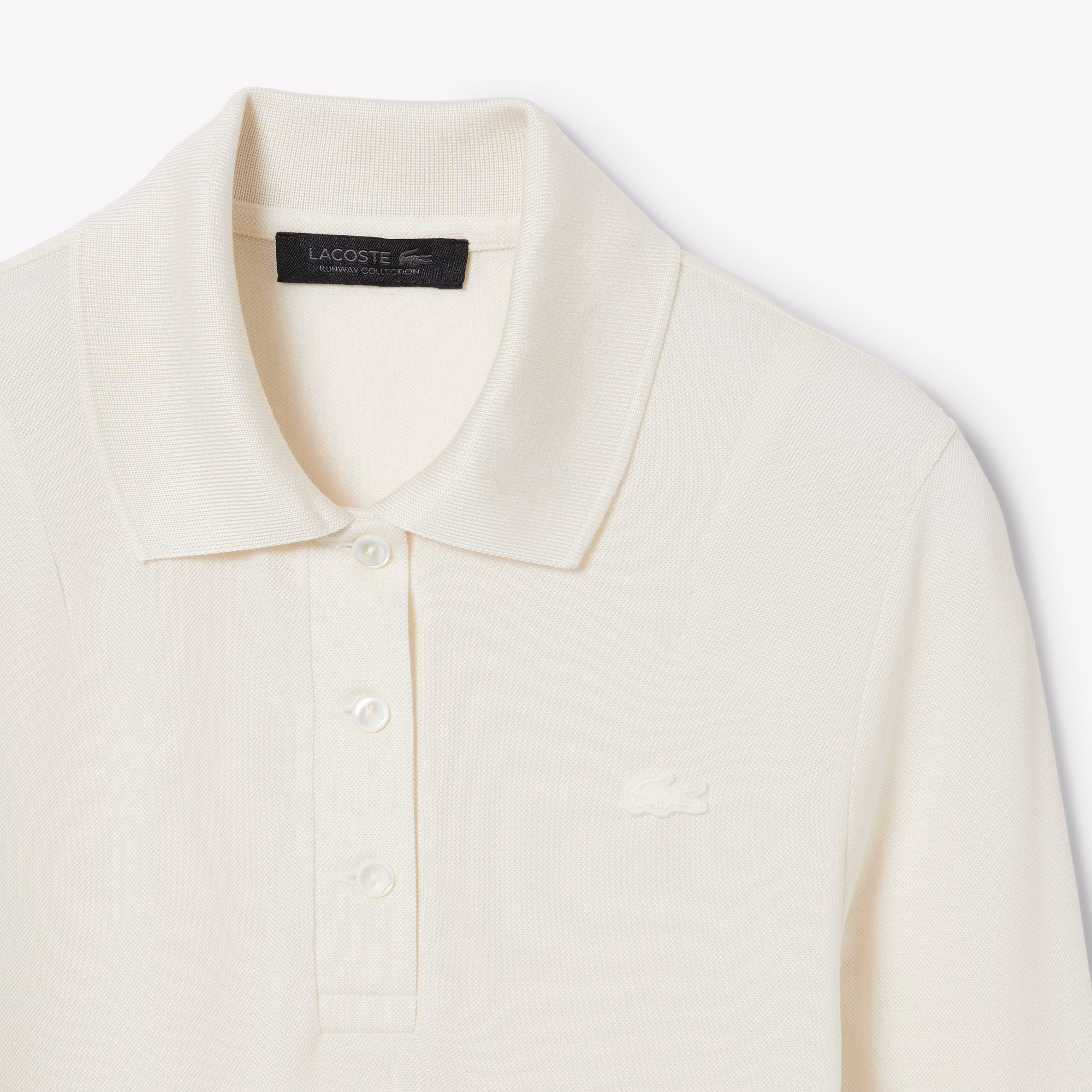 Runway Slim Fit Long Silk Sleeved Polo Shirt