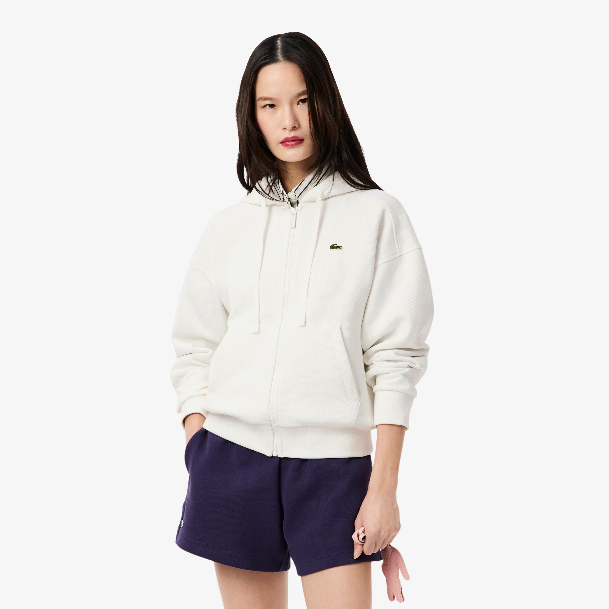 Women's Zip-Up Piqué Hoodie
