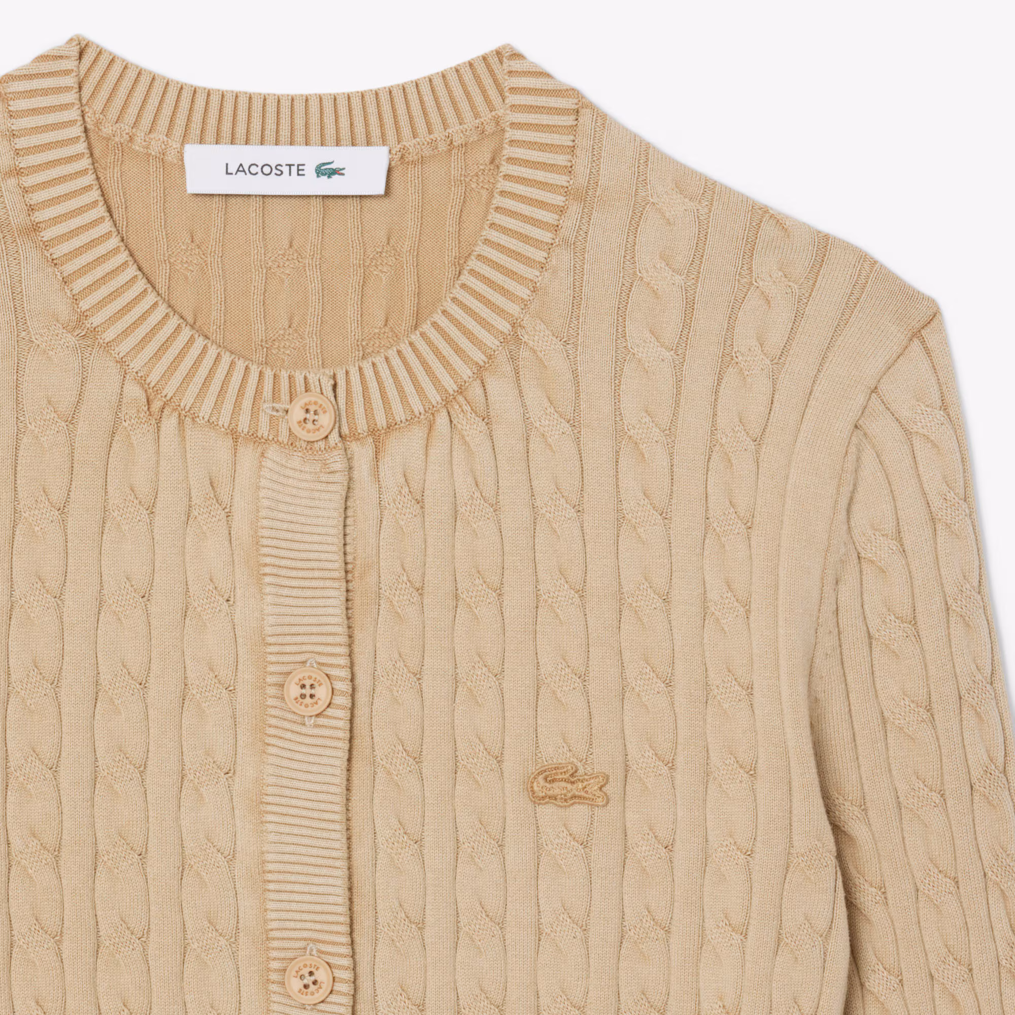 Women's Wash Effect Cable Knit Cardigan