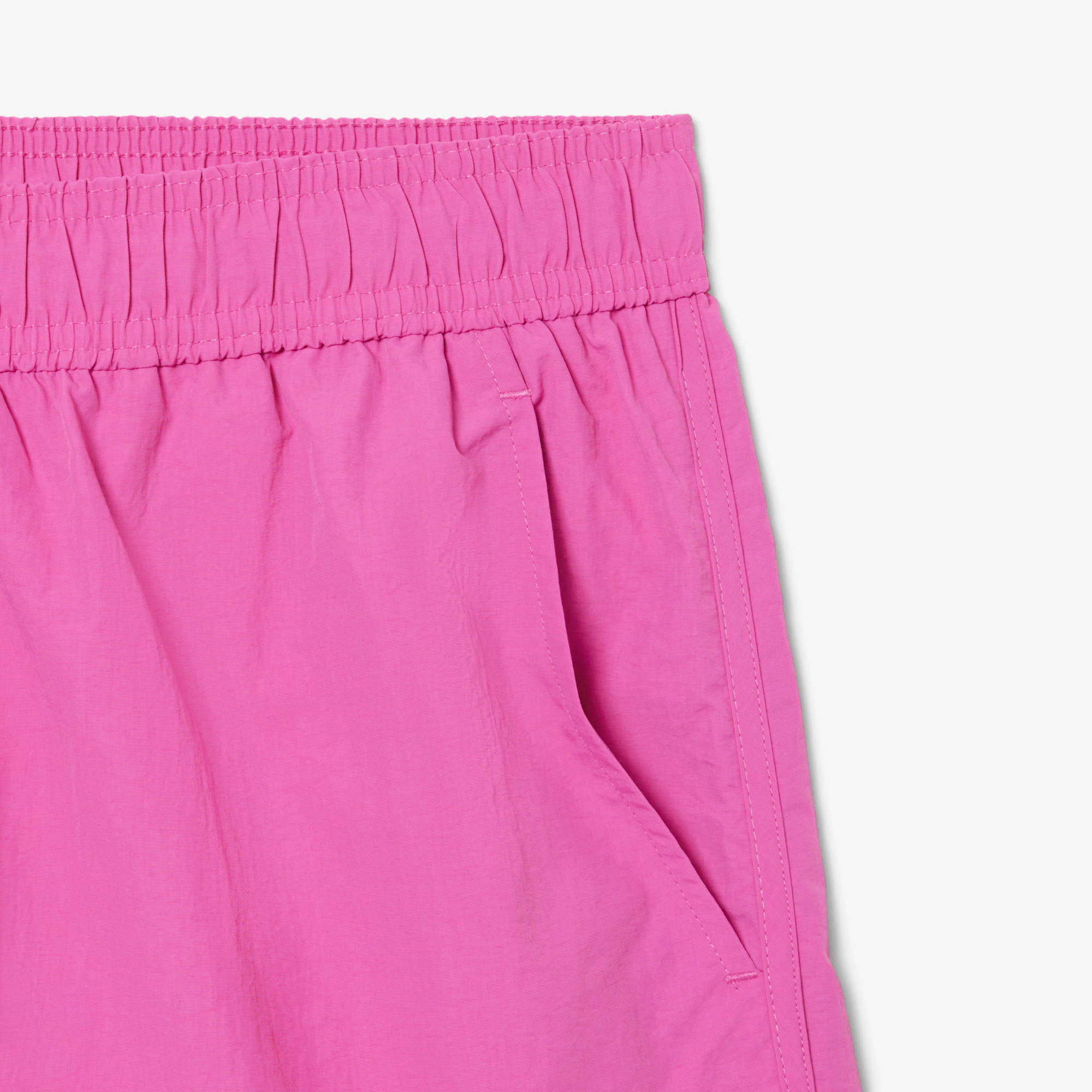 Men's Short Badge Accent Swim Trunks