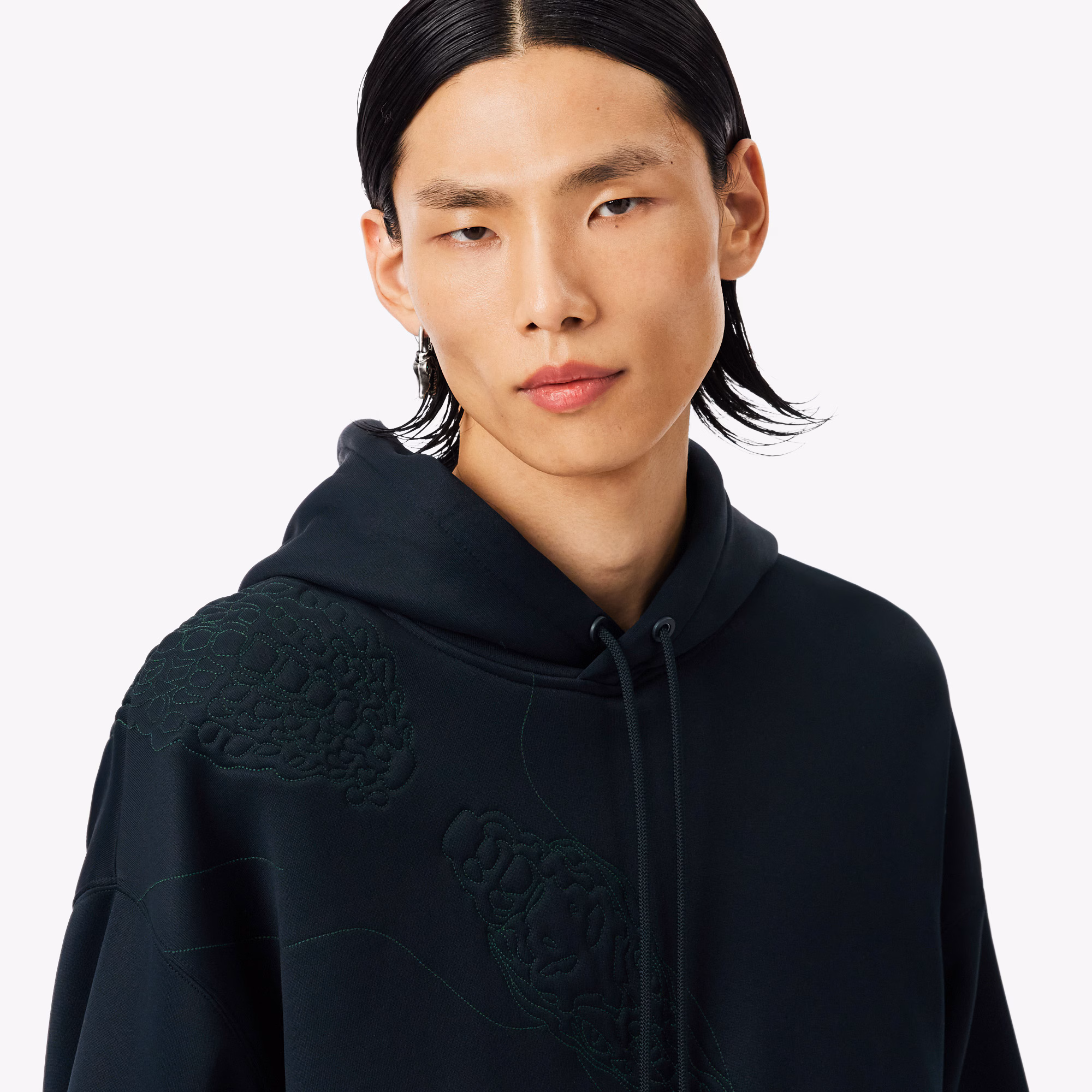 Runway Embroidered Crocodile Hoodie