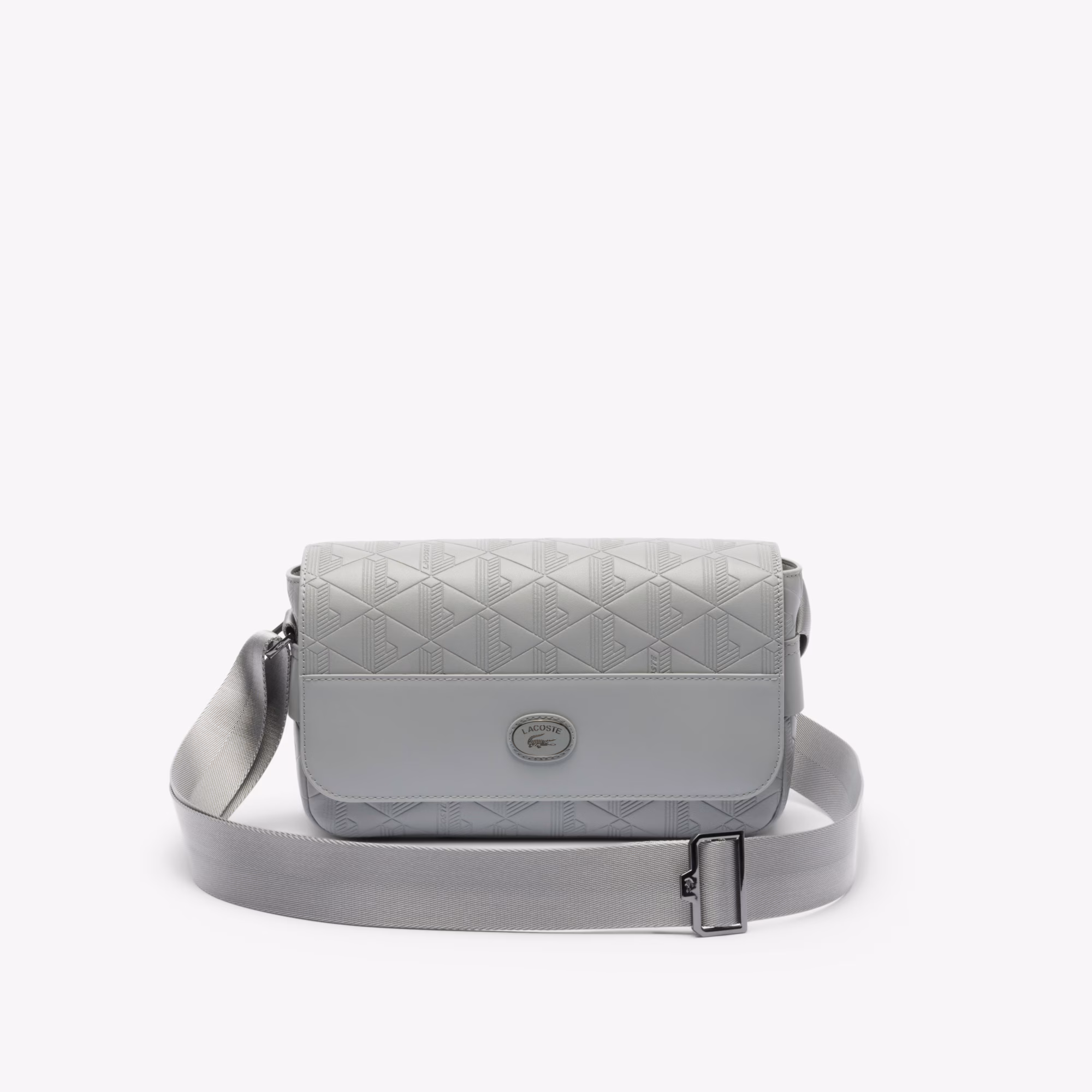 Monogram Leather Flap Close Satchel