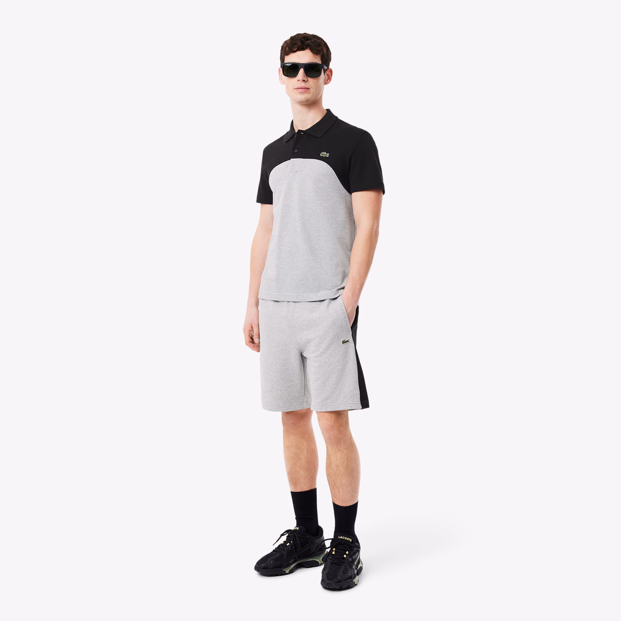Men's Cotton Fleece Colorblock Shorts
