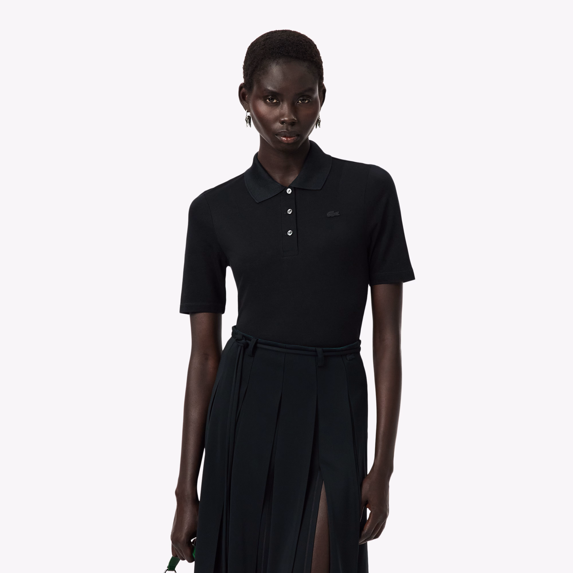 Runway Slim Fit Silk Mini-Piqué Polo Shirt