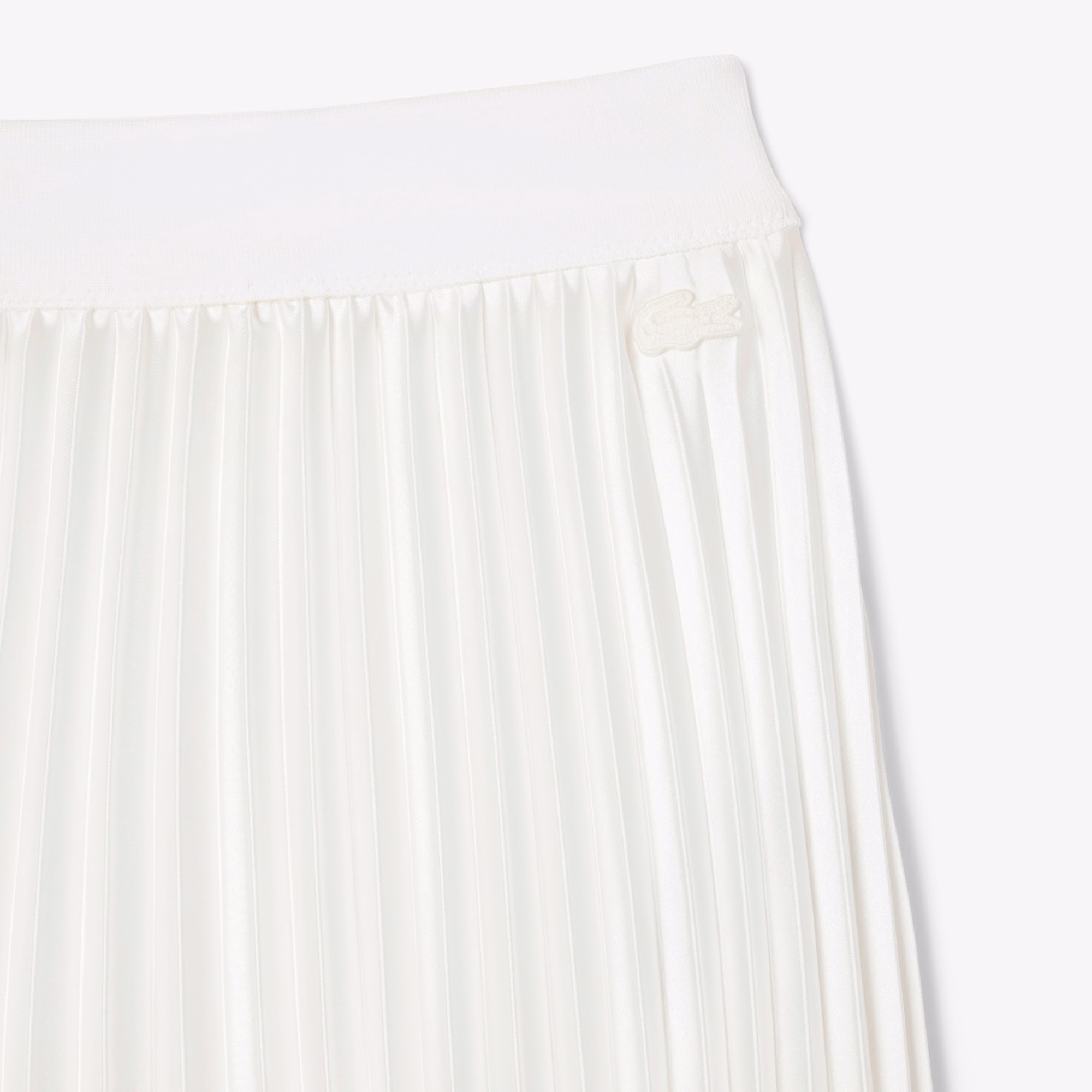 Women's Pleated Satin Midi Skirt