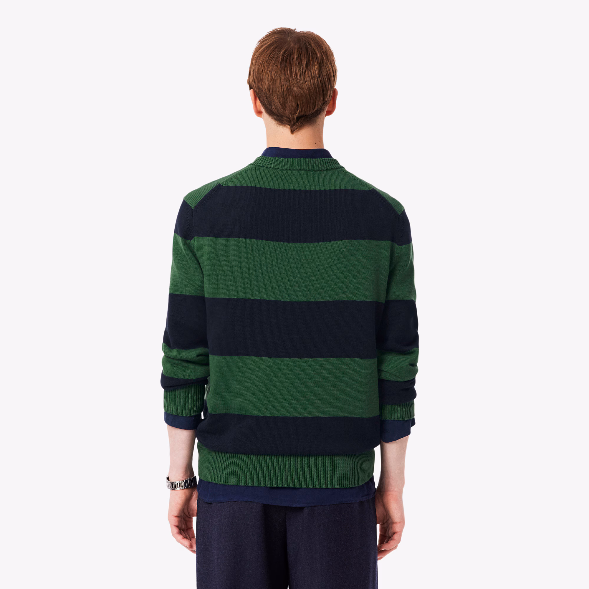 Men's Striped Cotton Jersey Sweater