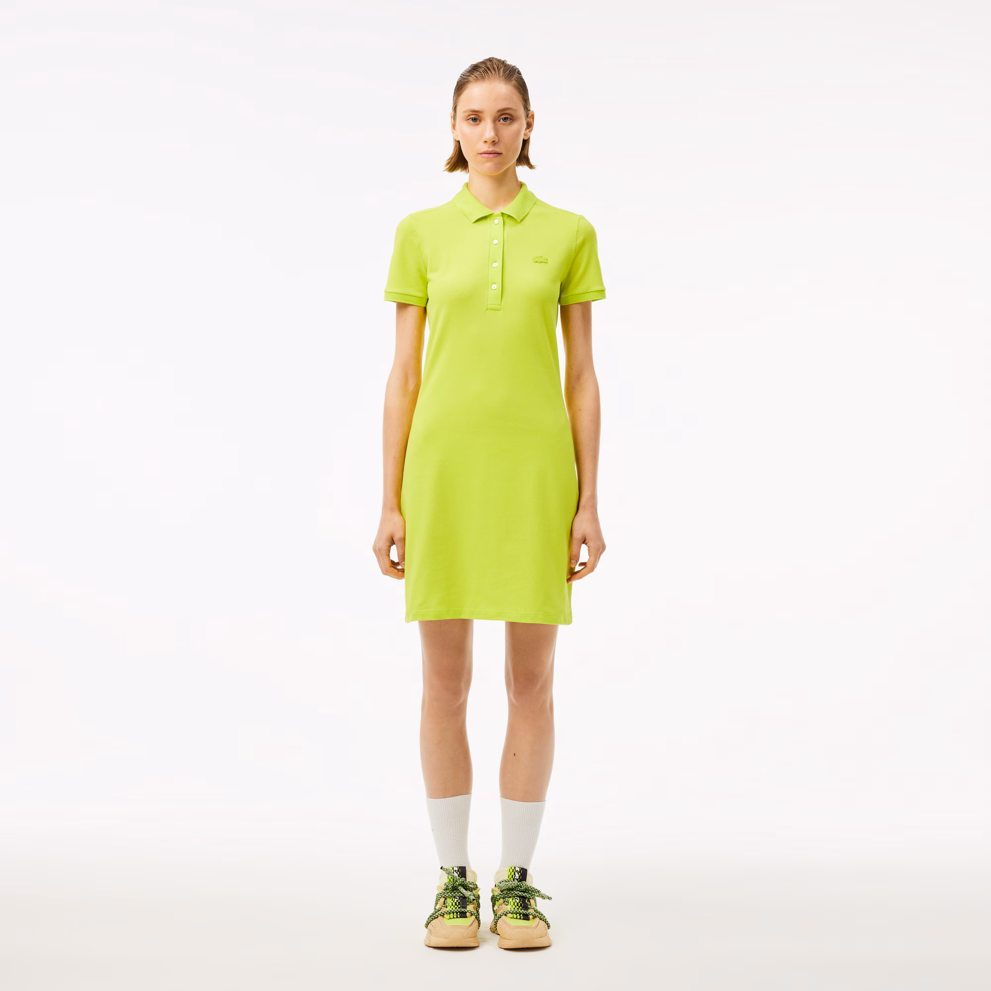 Women's Slim Fit Stretch Mini Piqué Polo Dress