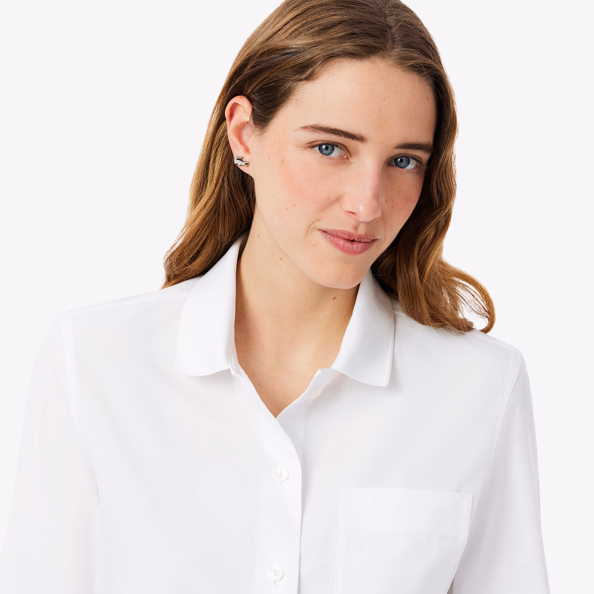 Women's Slim Fit Stretch Poplin Shirt