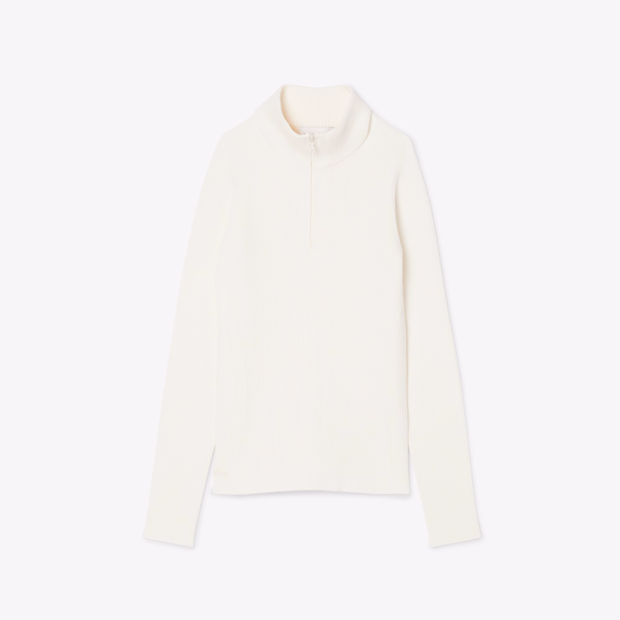 Women's High-Neck 3D Ribbed Knit Sweater