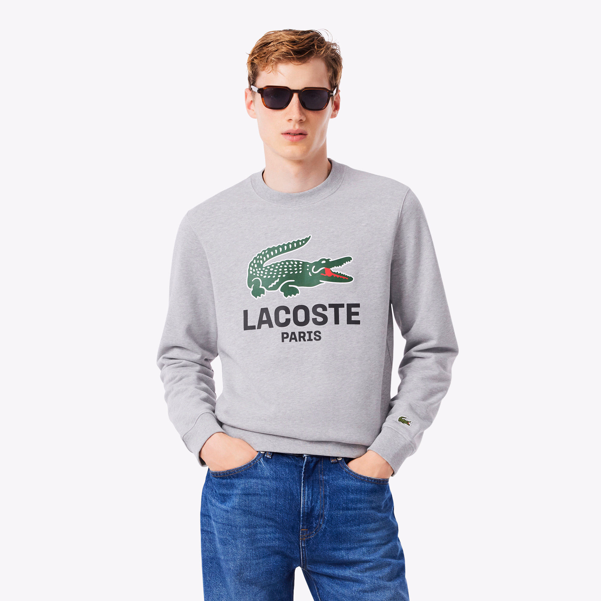 Men's Classic Fit Printed Crew Neck Sweatshirt