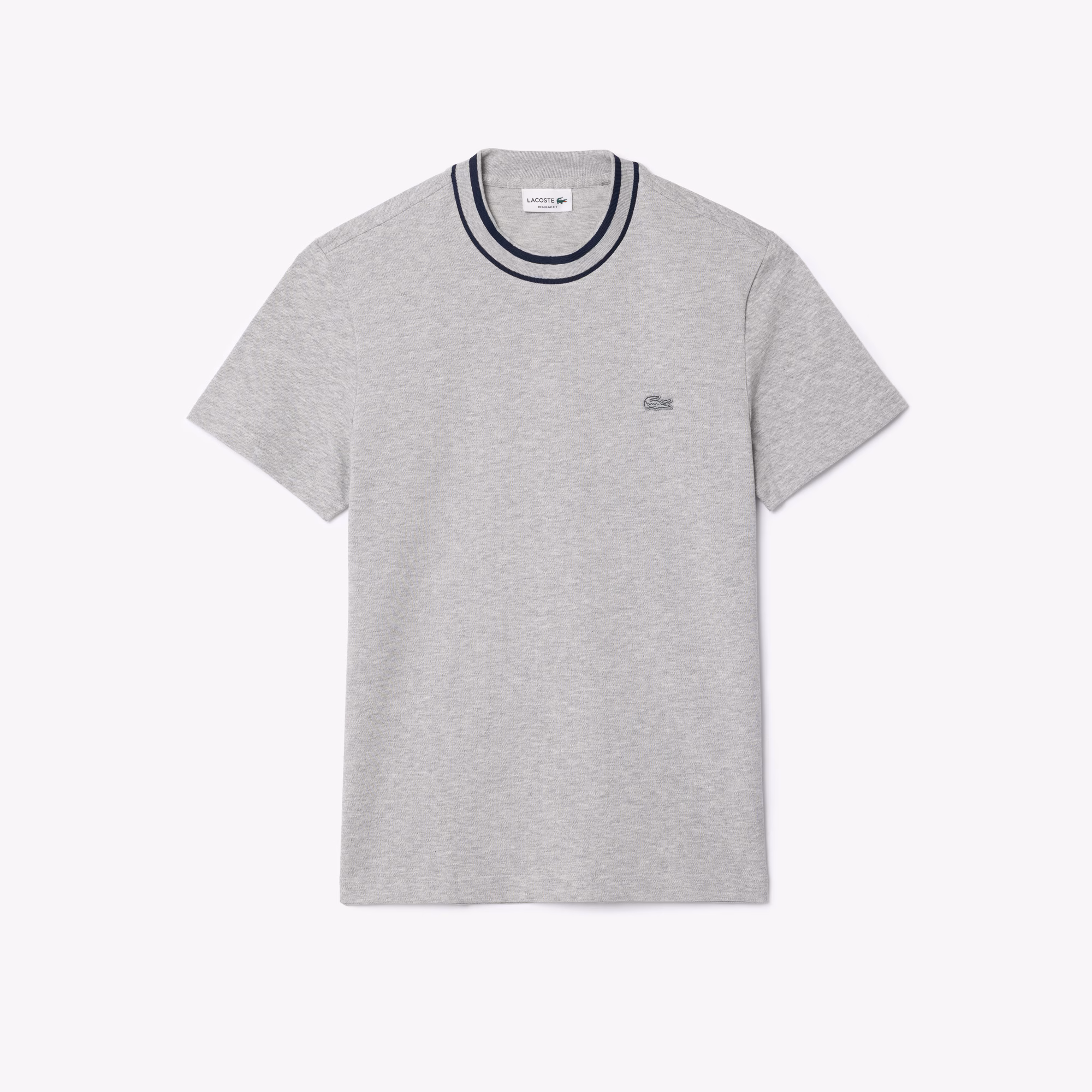 Men's Stretch Piqué Striped Collar T-Shirt