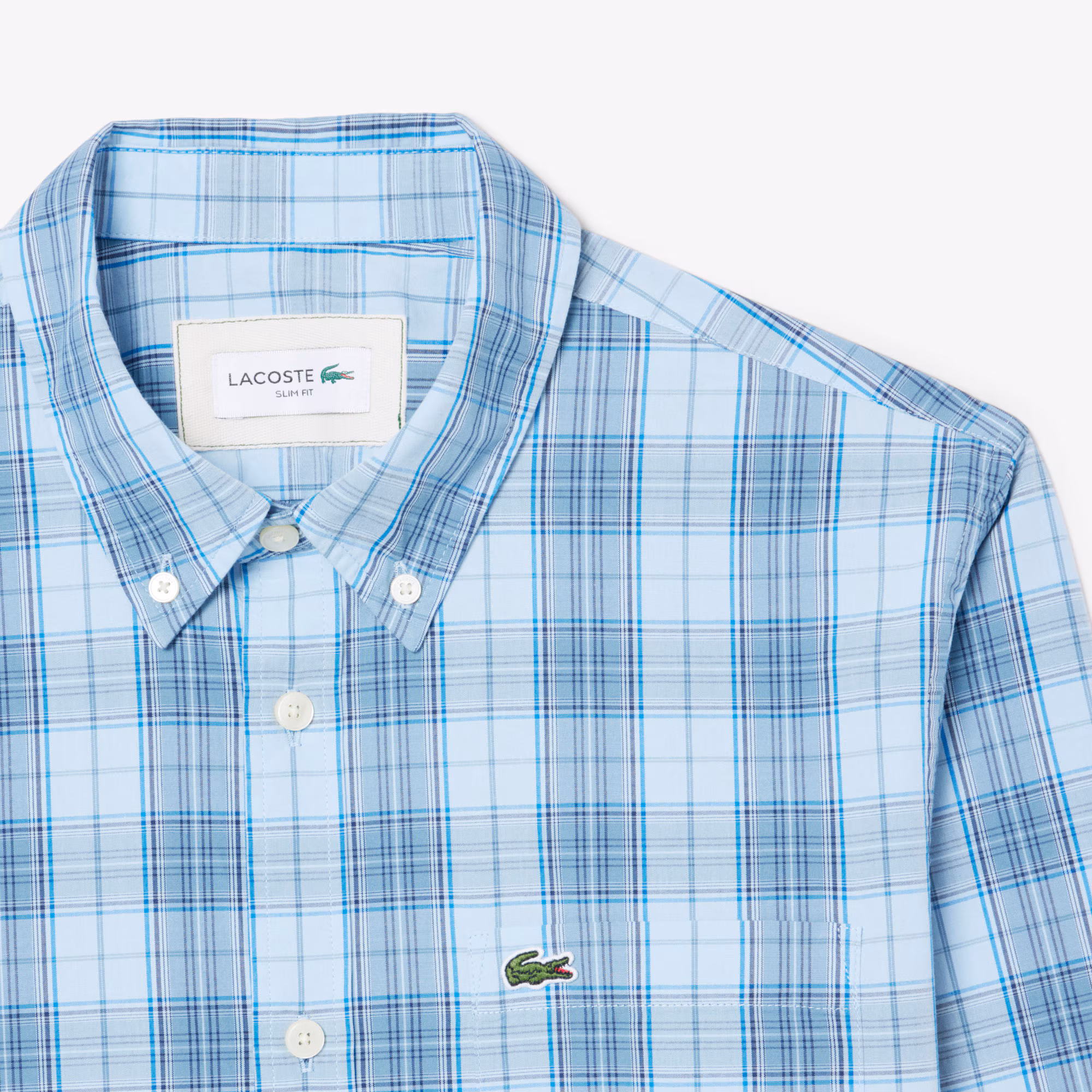 Men's Slim Fit Stretch Plaid Shirt